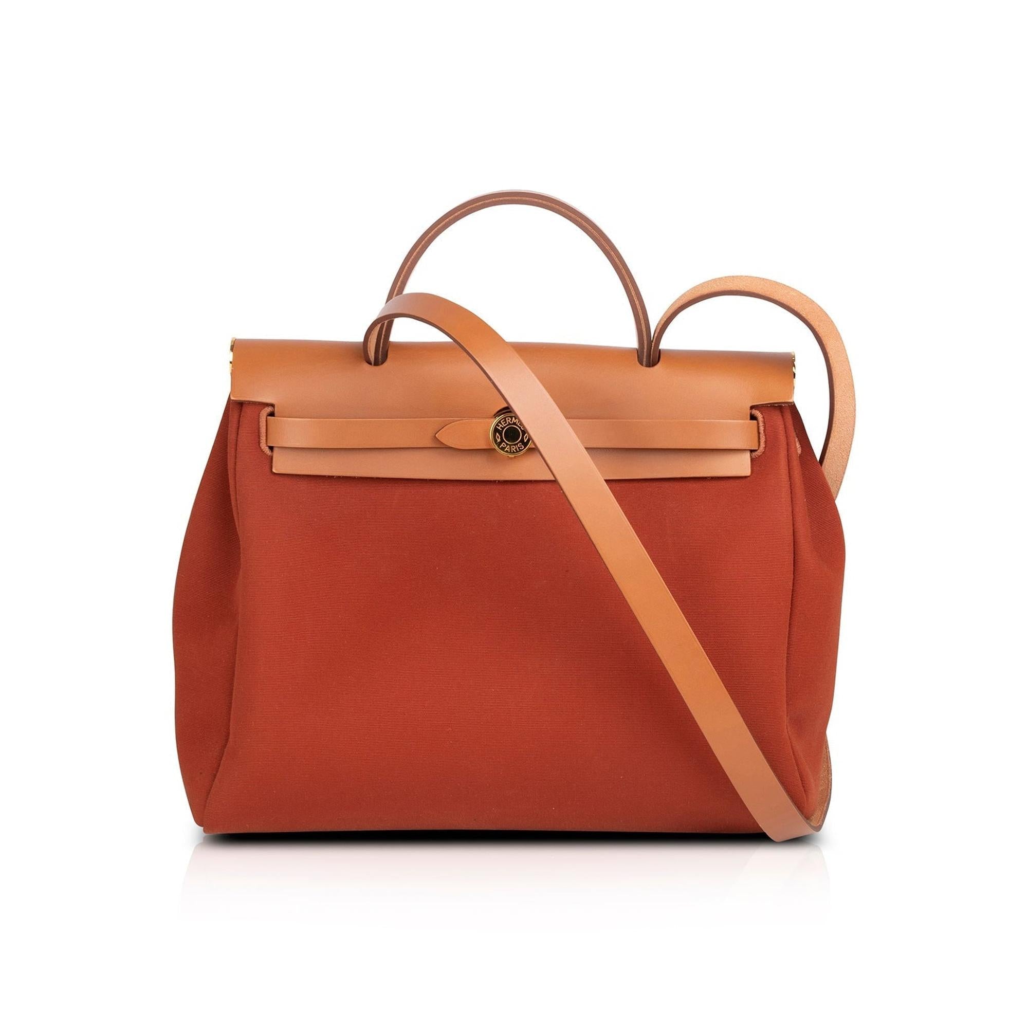 Hermes 2022 Toile Officier Vache Hunter Verso Herbag Zip Retourne 31