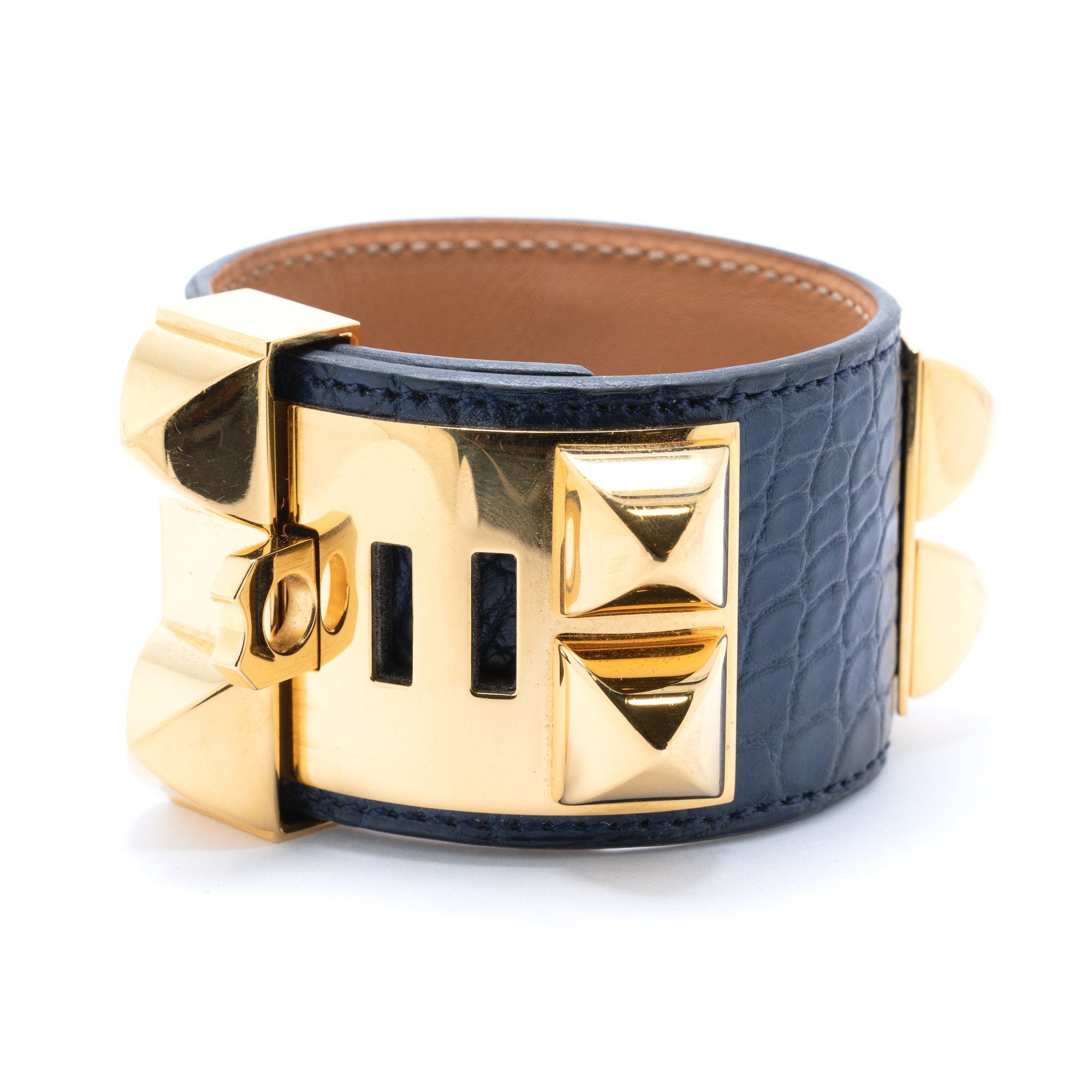 Hermes Alligator Collier de Chien Bracelet