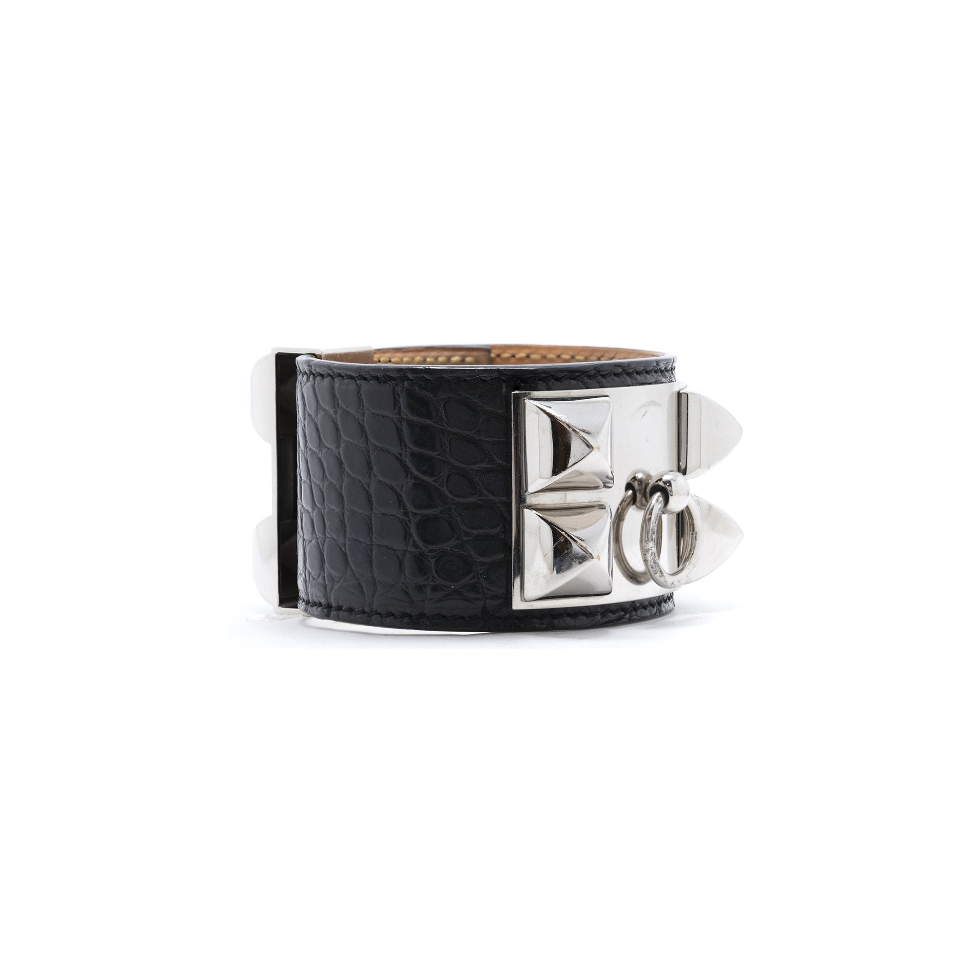 Hermes Alligator Collier de Chien Bracelet