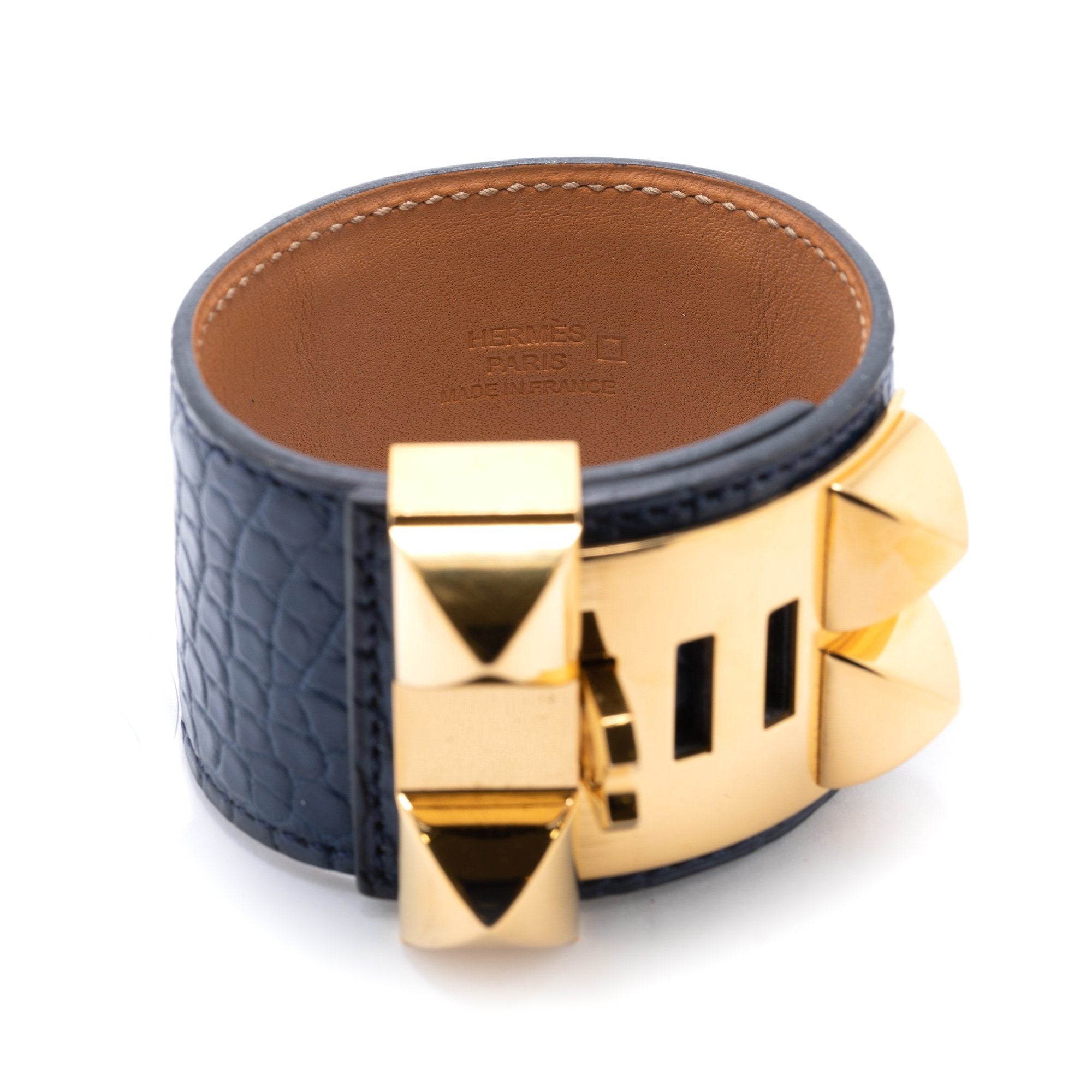 Hermes Alligator Collier de Chien Bracelet