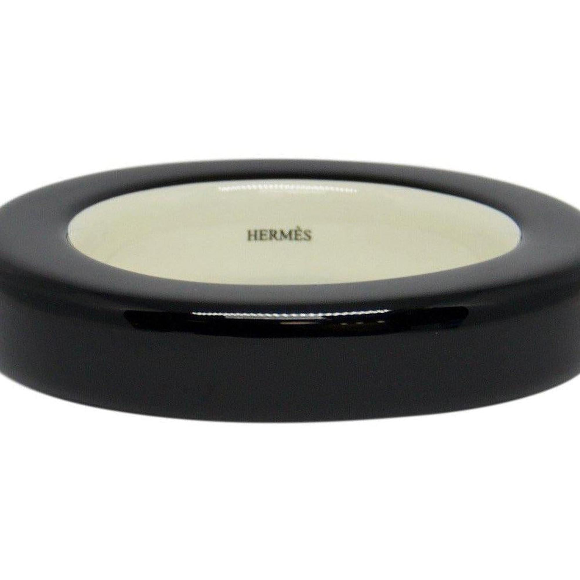 Hermes Ariodante Black Lacquered Wood Bangle