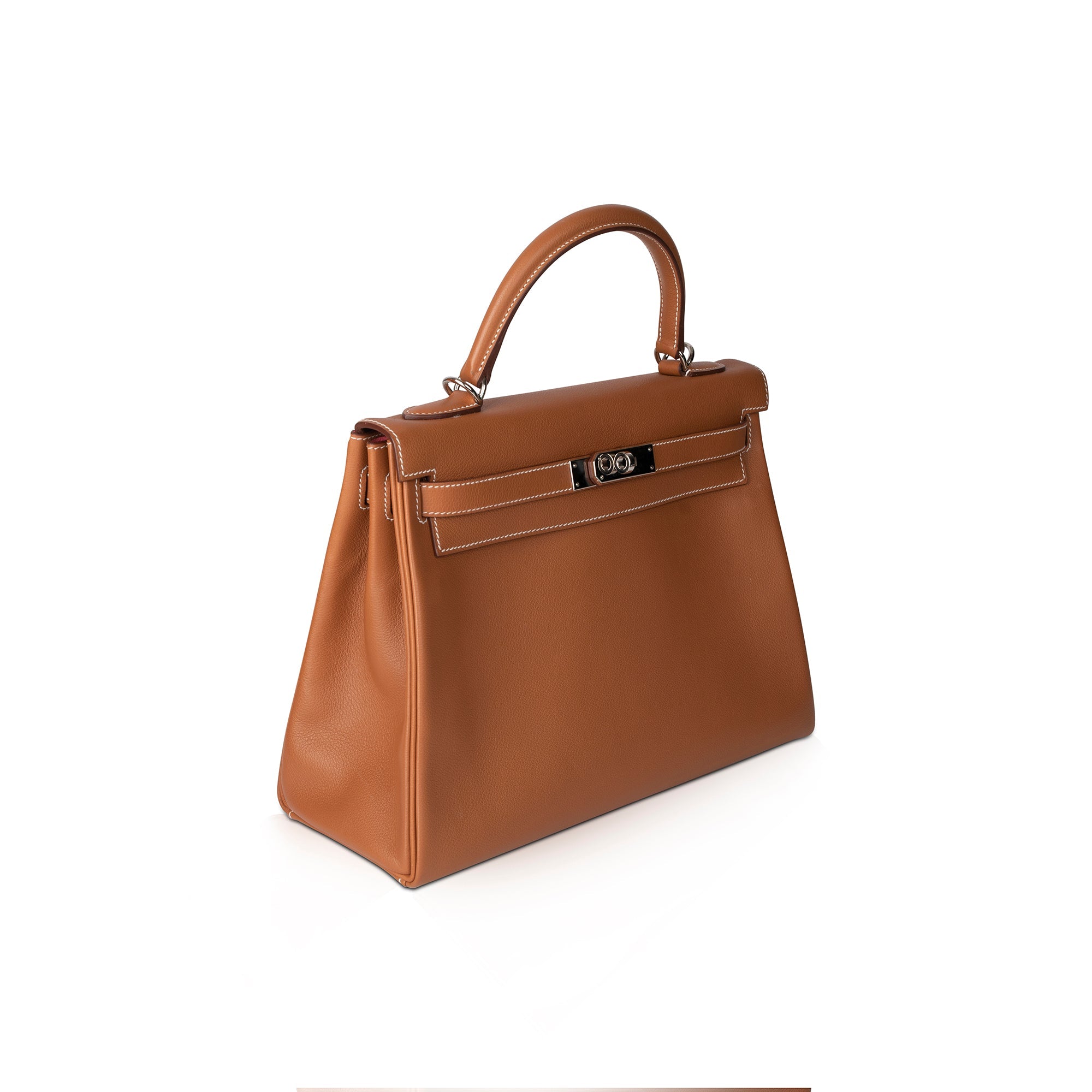 Hermes Barenia Kelly Retourne 32 w/ Wide Kelly Strap & Box