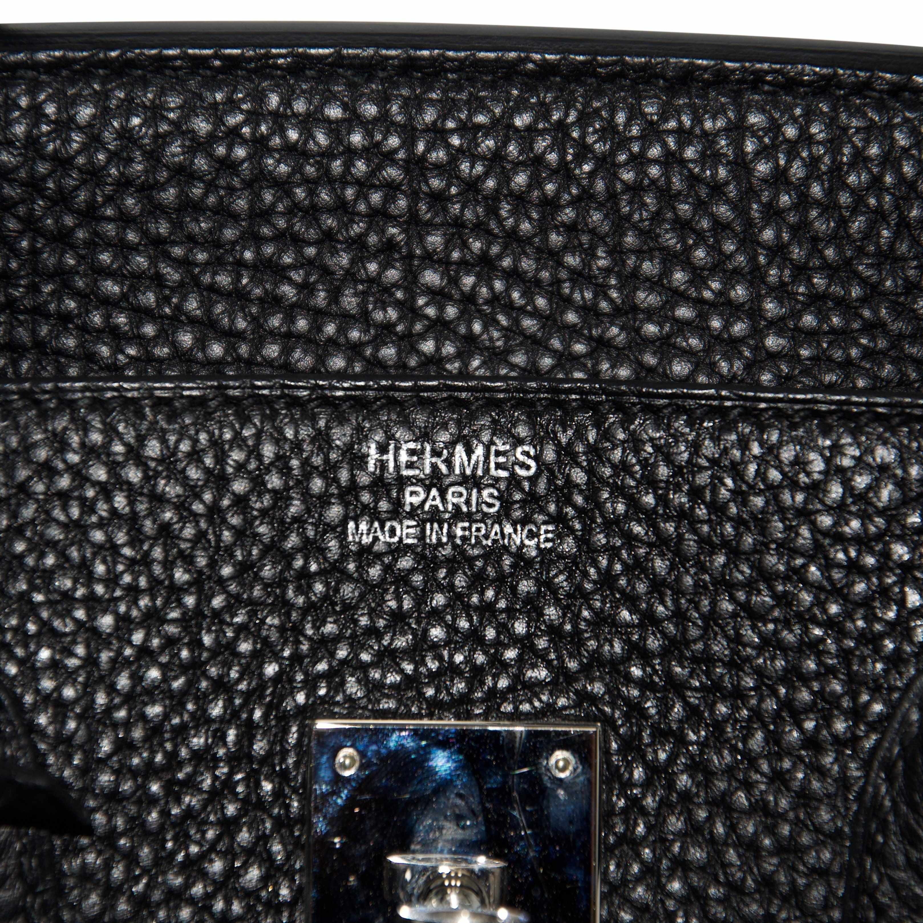 Hermes Black Clemence Birkin 35