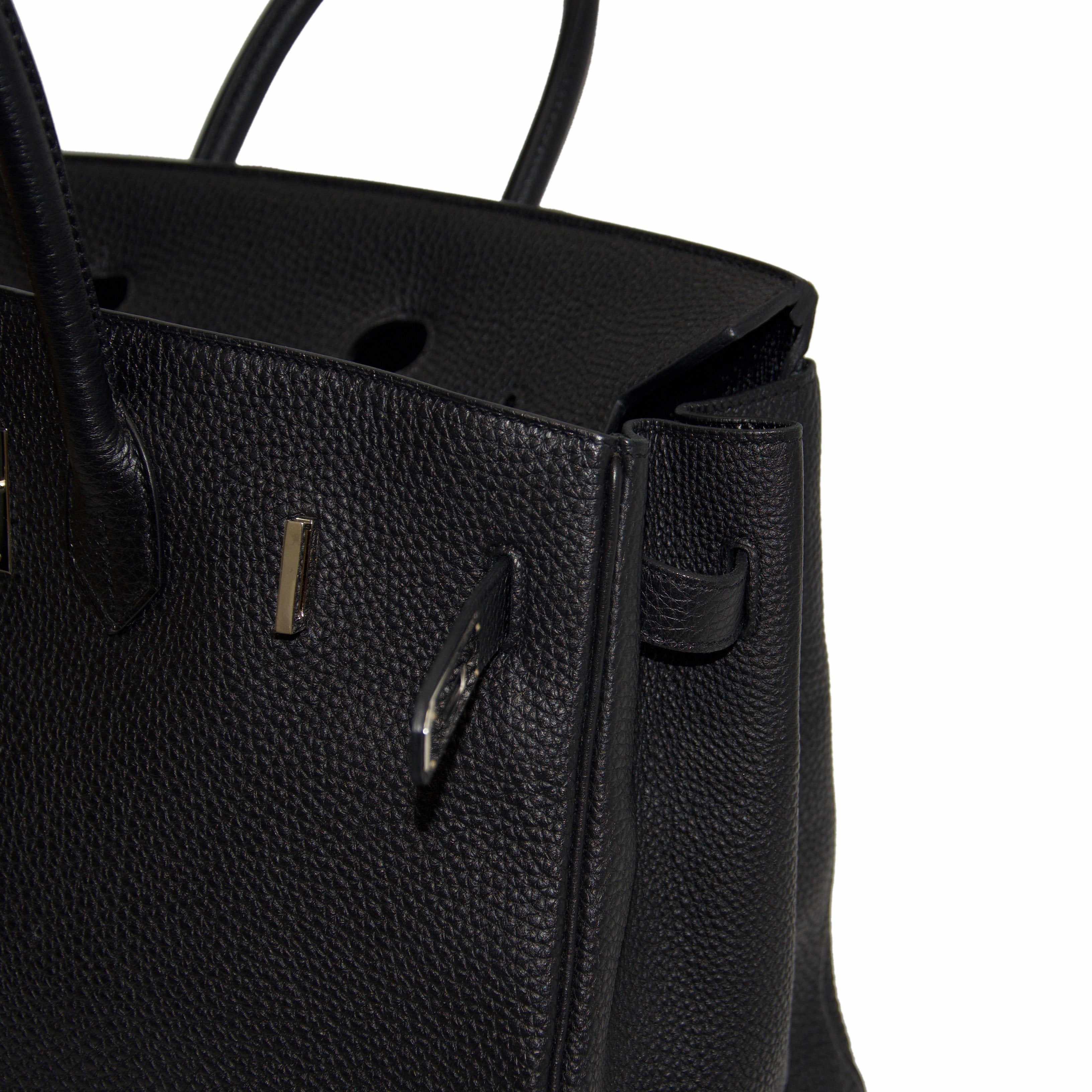 Hermes Black Clemence Birkin 35