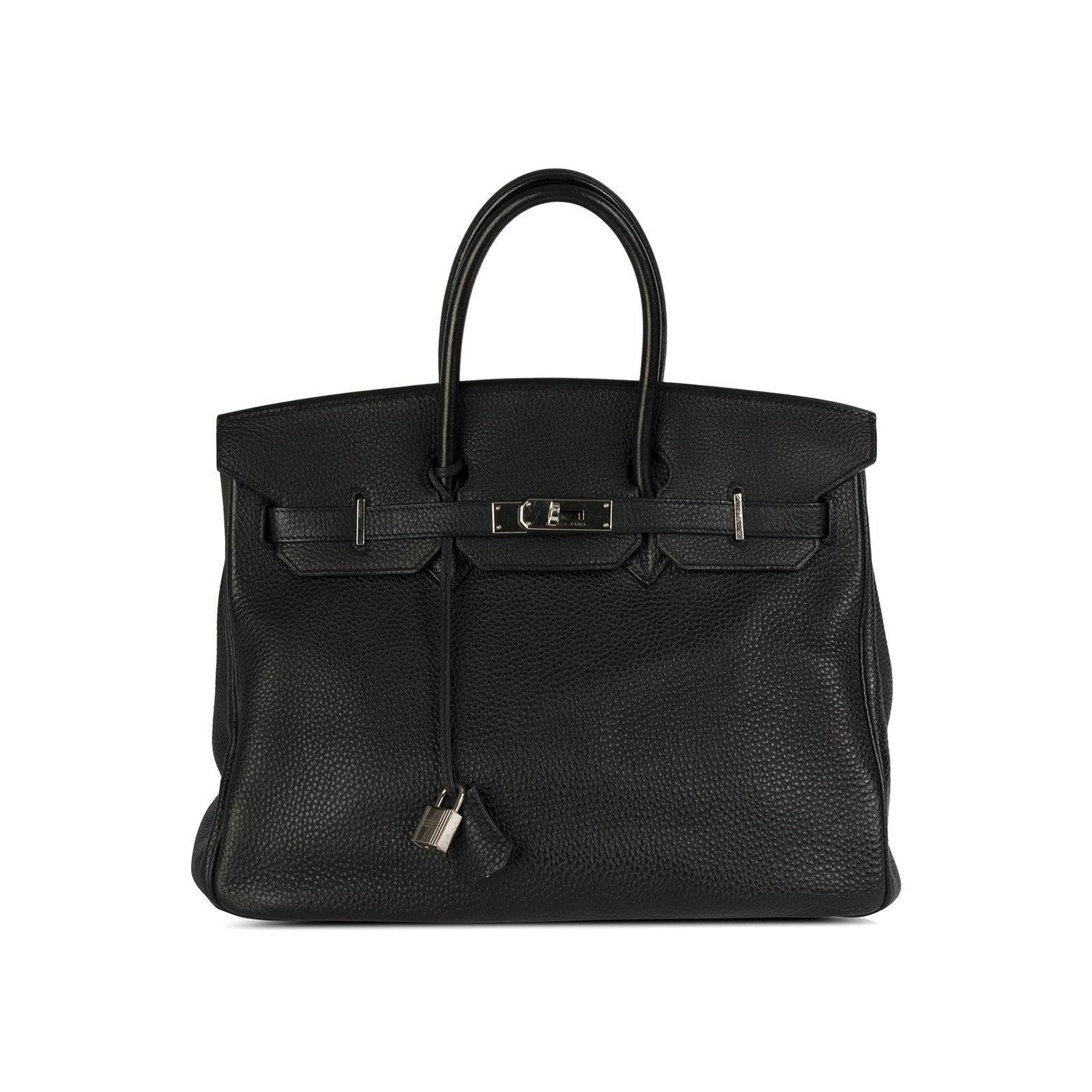 Hermes Black Clemence Birkin 35