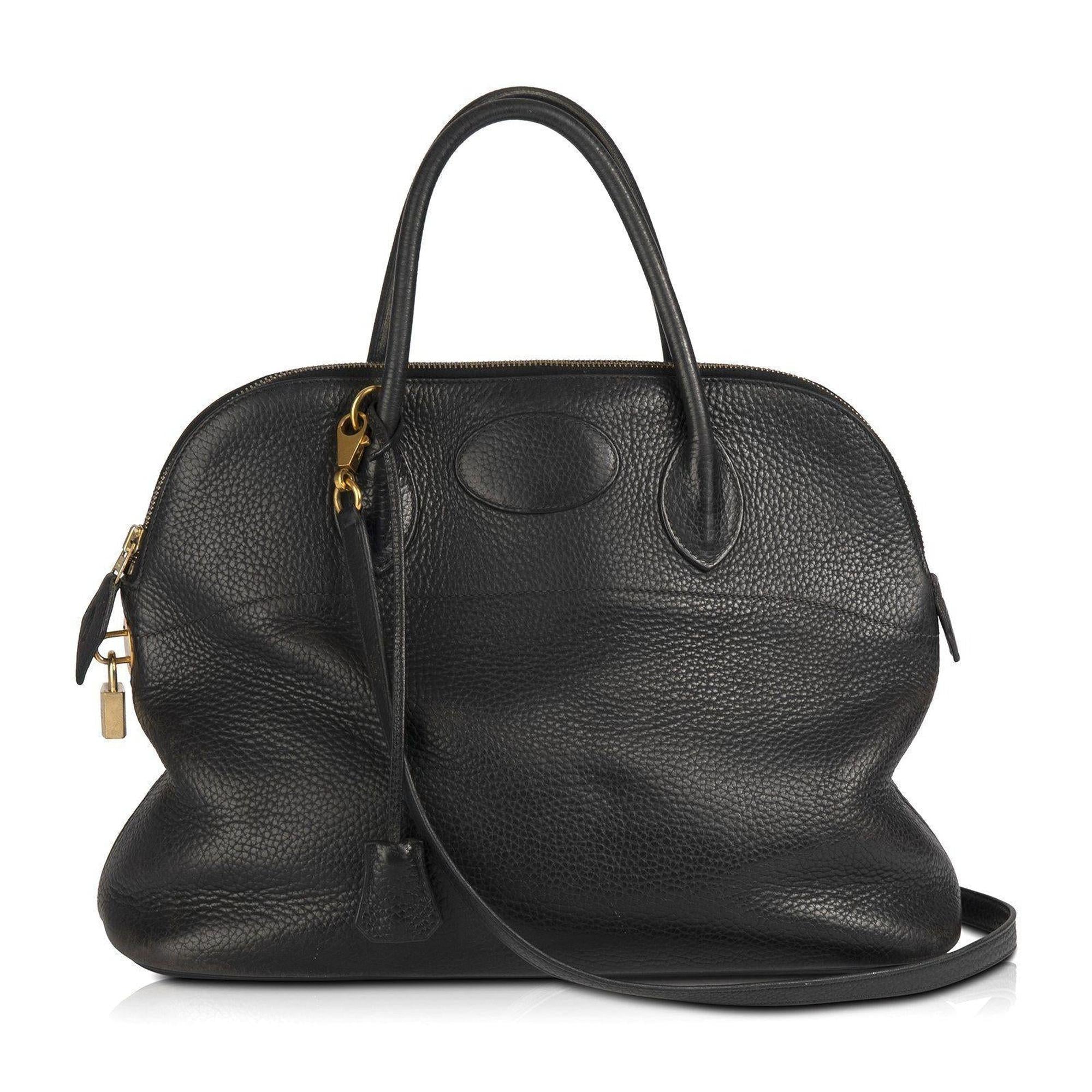 Hermes Black Clemence Bolide 35