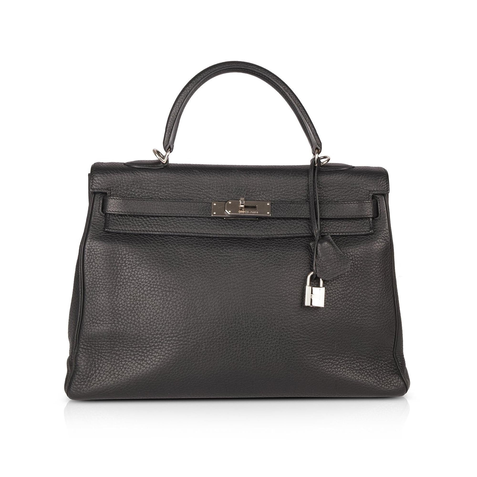 Hermes Black Clemence Kelly Sellier 35