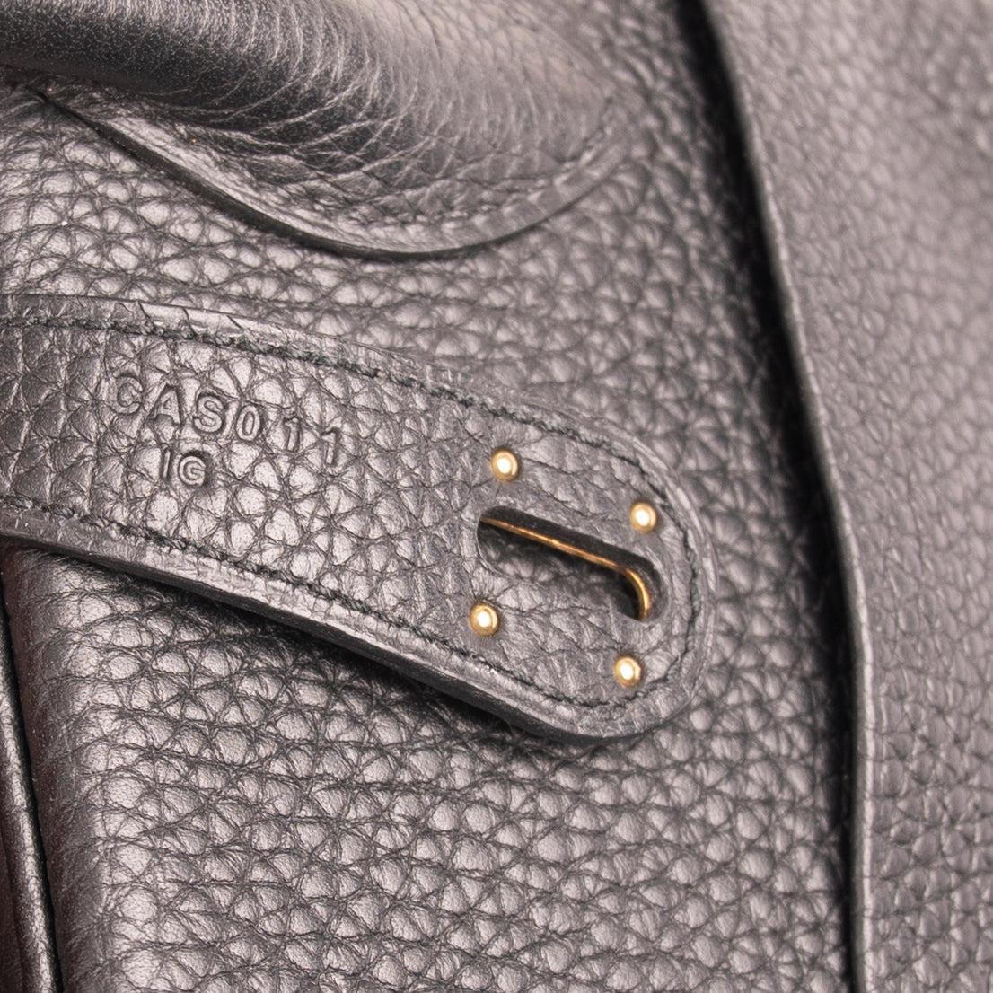 Hermes Black Clemence Lindy 30