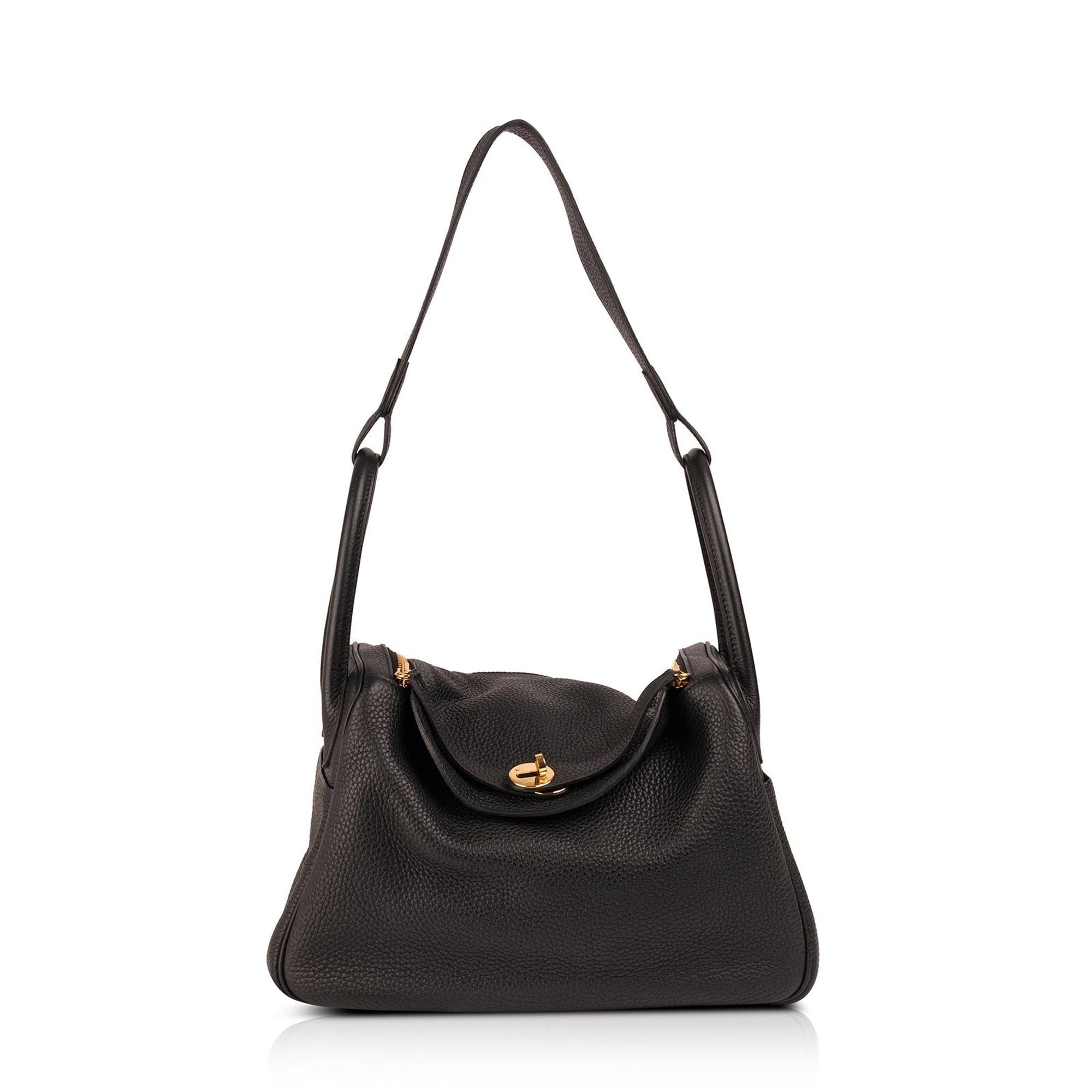 Hermes Black Clemence Lindy 30