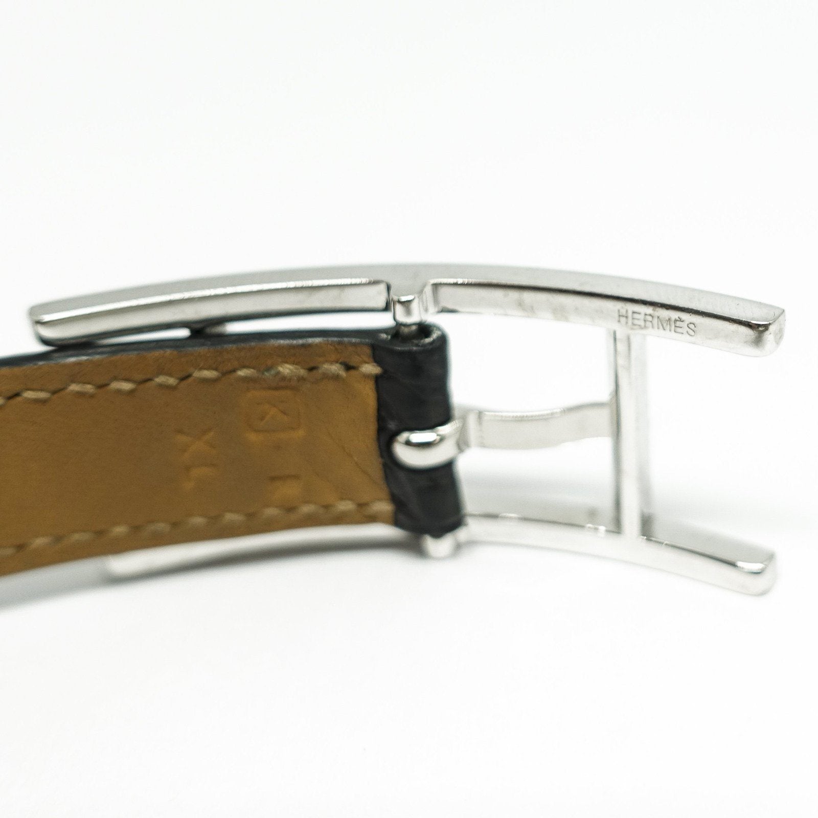 Hermes Black Crocodile Hapi Bracelet