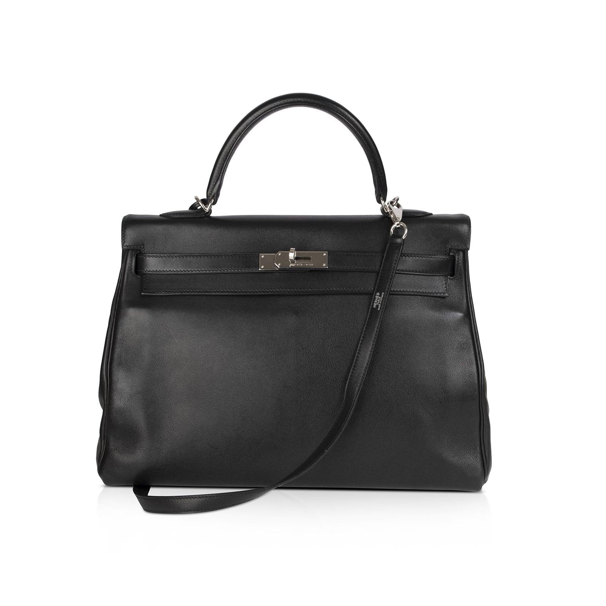 Hermes Black Swift Kelly Retourne 35