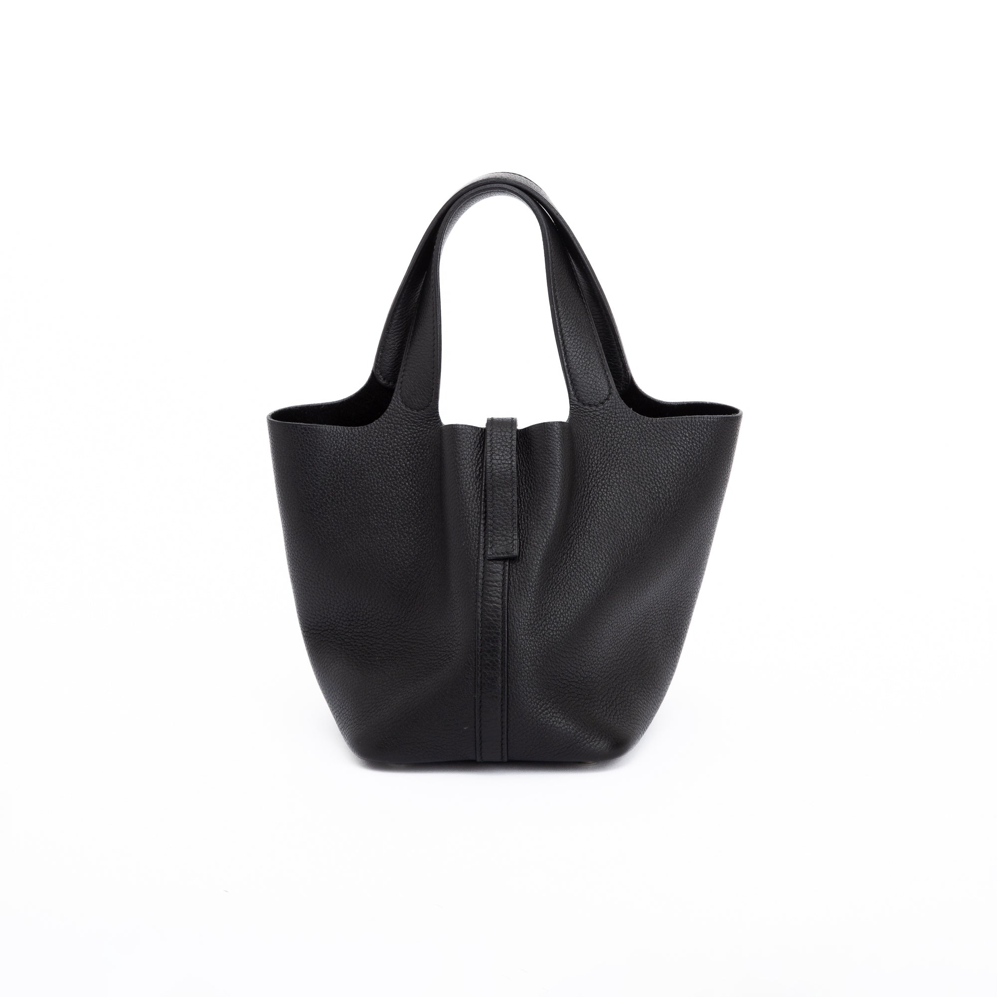 Hermes Black Togo Picotin 18