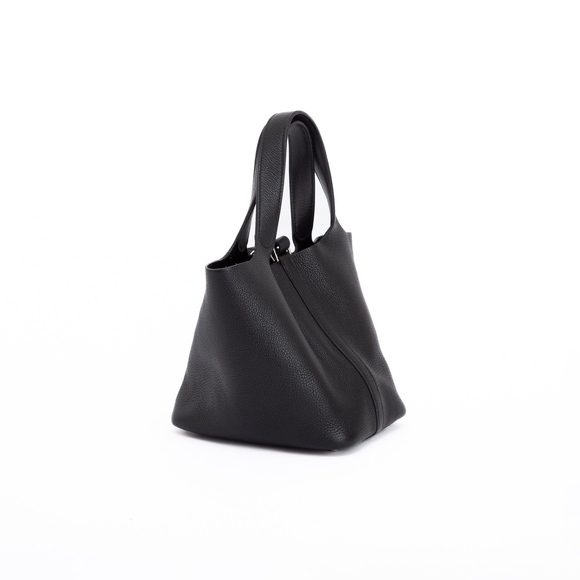 Hermes Black Togo Picotin 18