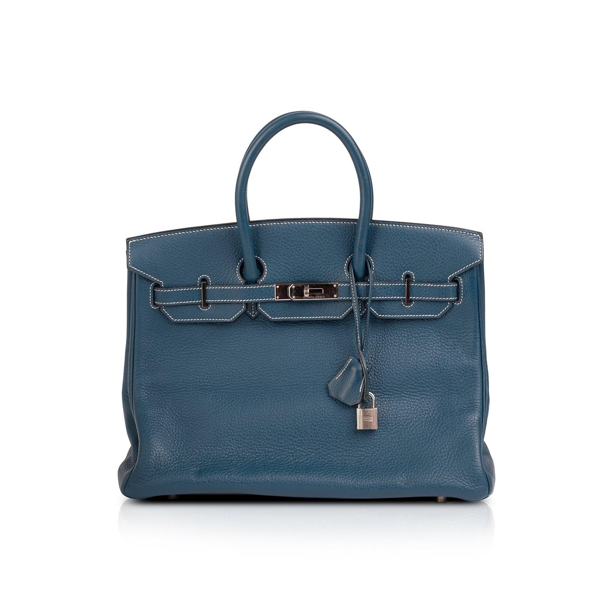 Hermes Bleu Jean Clemence Birkin 35