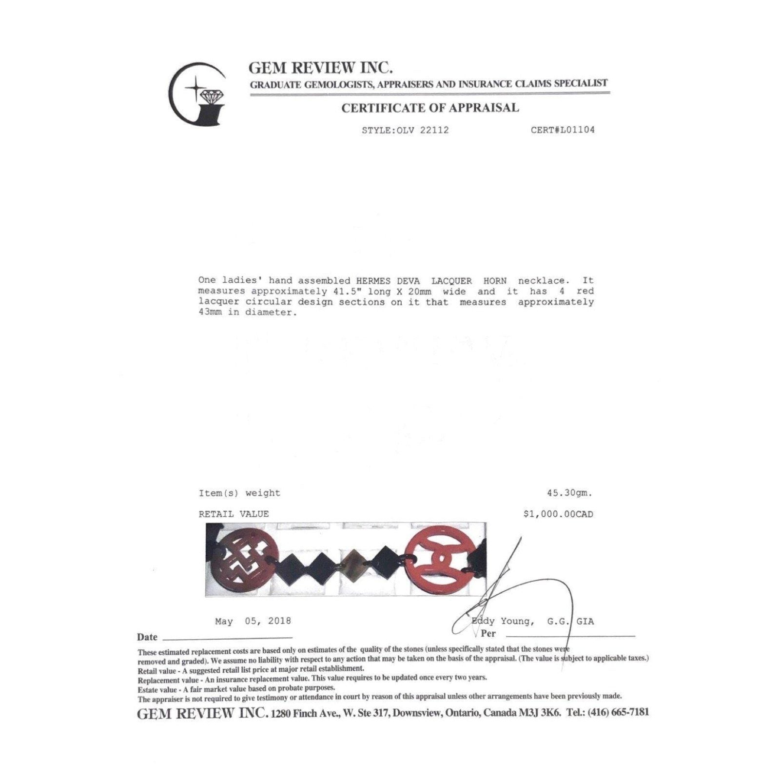 Hermes Deva Necklace