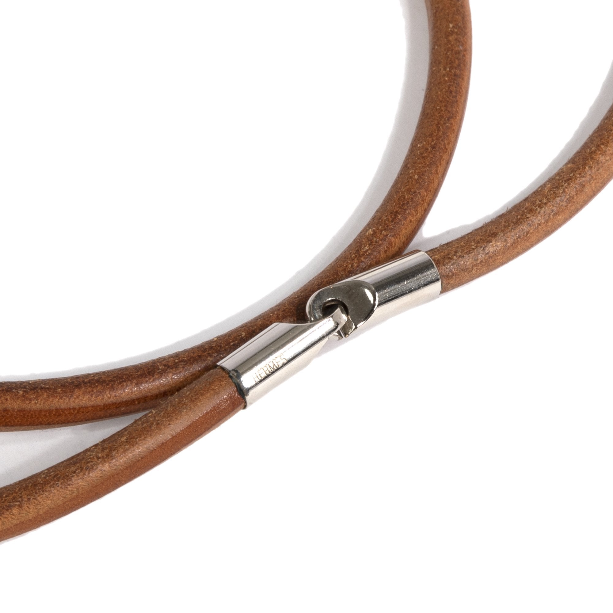 Hermes Double Tour Leather Cord Necklace