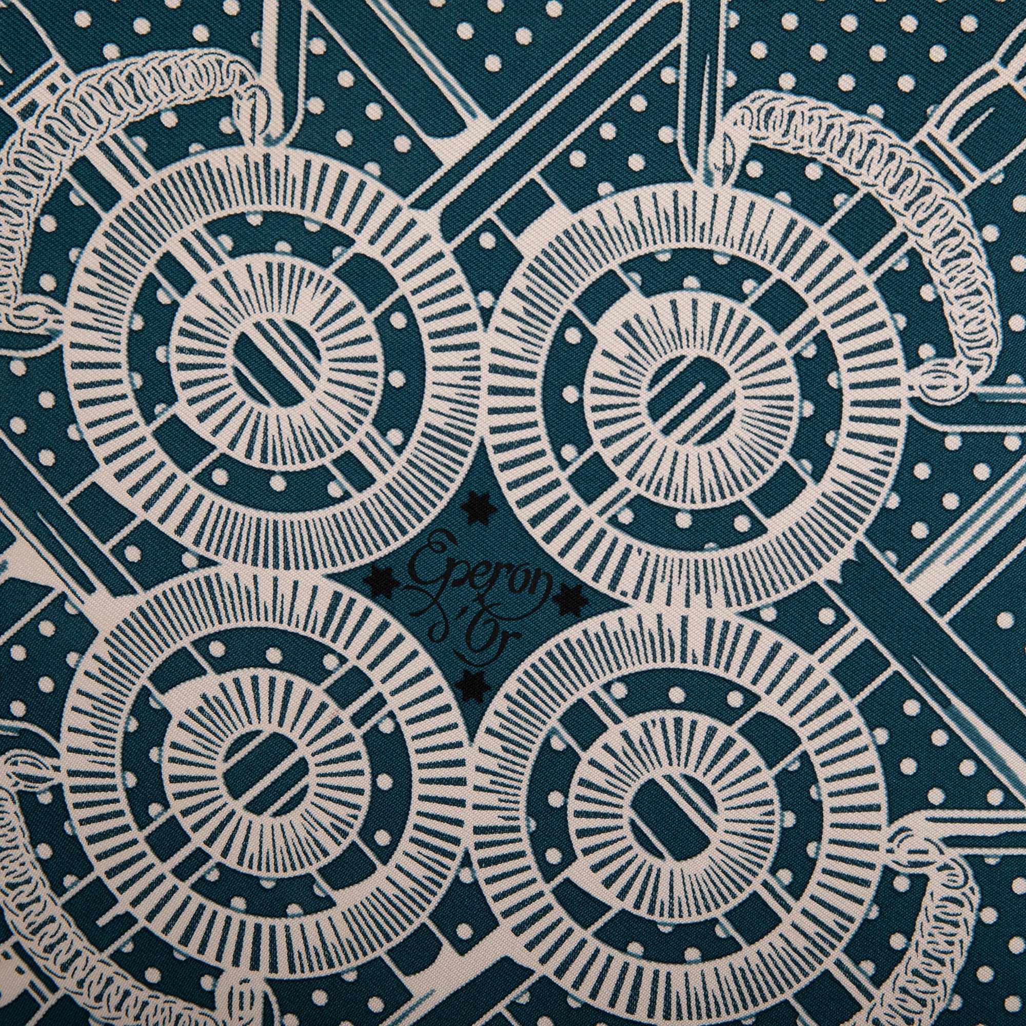 Hermes 'Eperon D'Or Bandana' Silk Scarf w/ Box