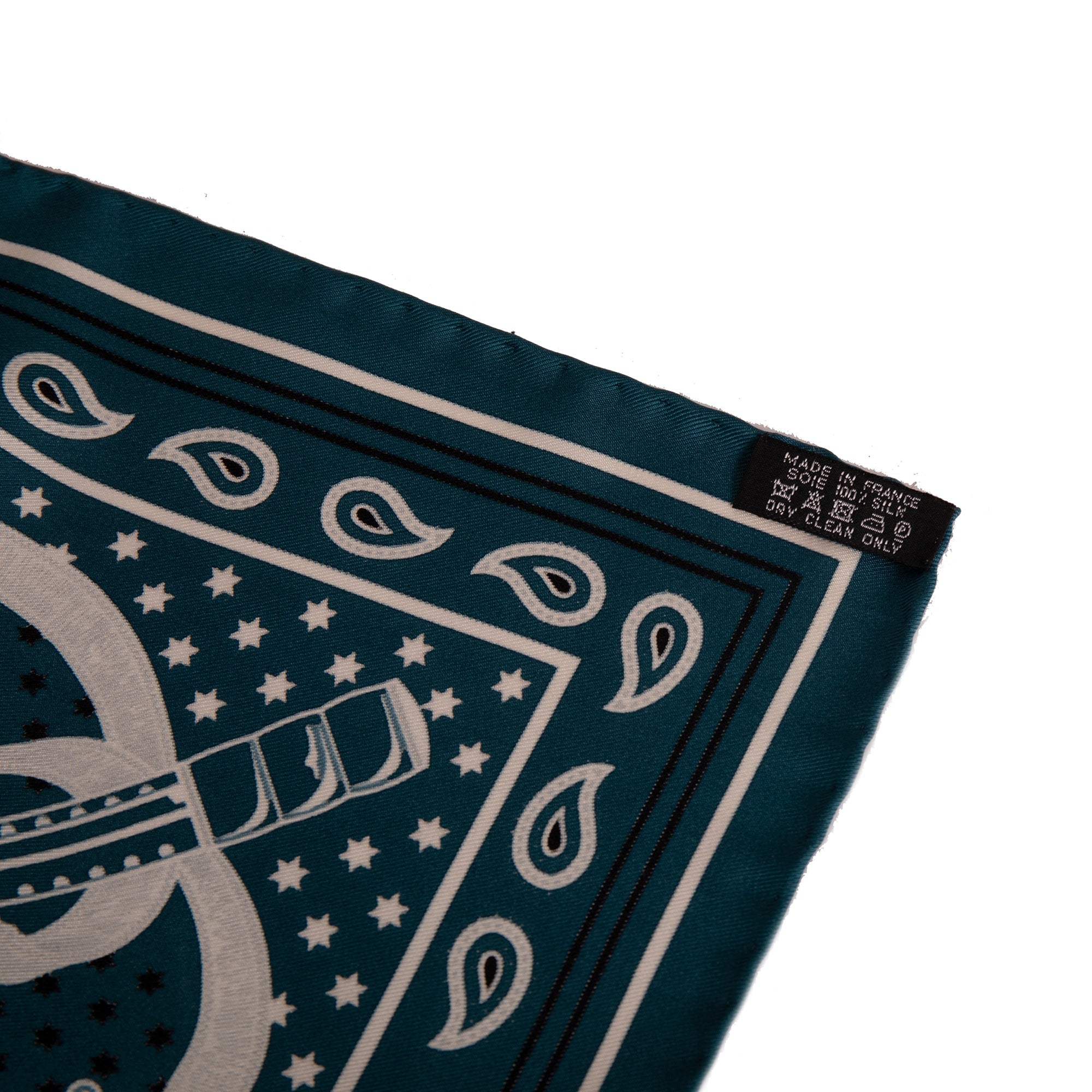 Hermes 'Eperon D'Or Bandana' Silk Scarf w/ Box