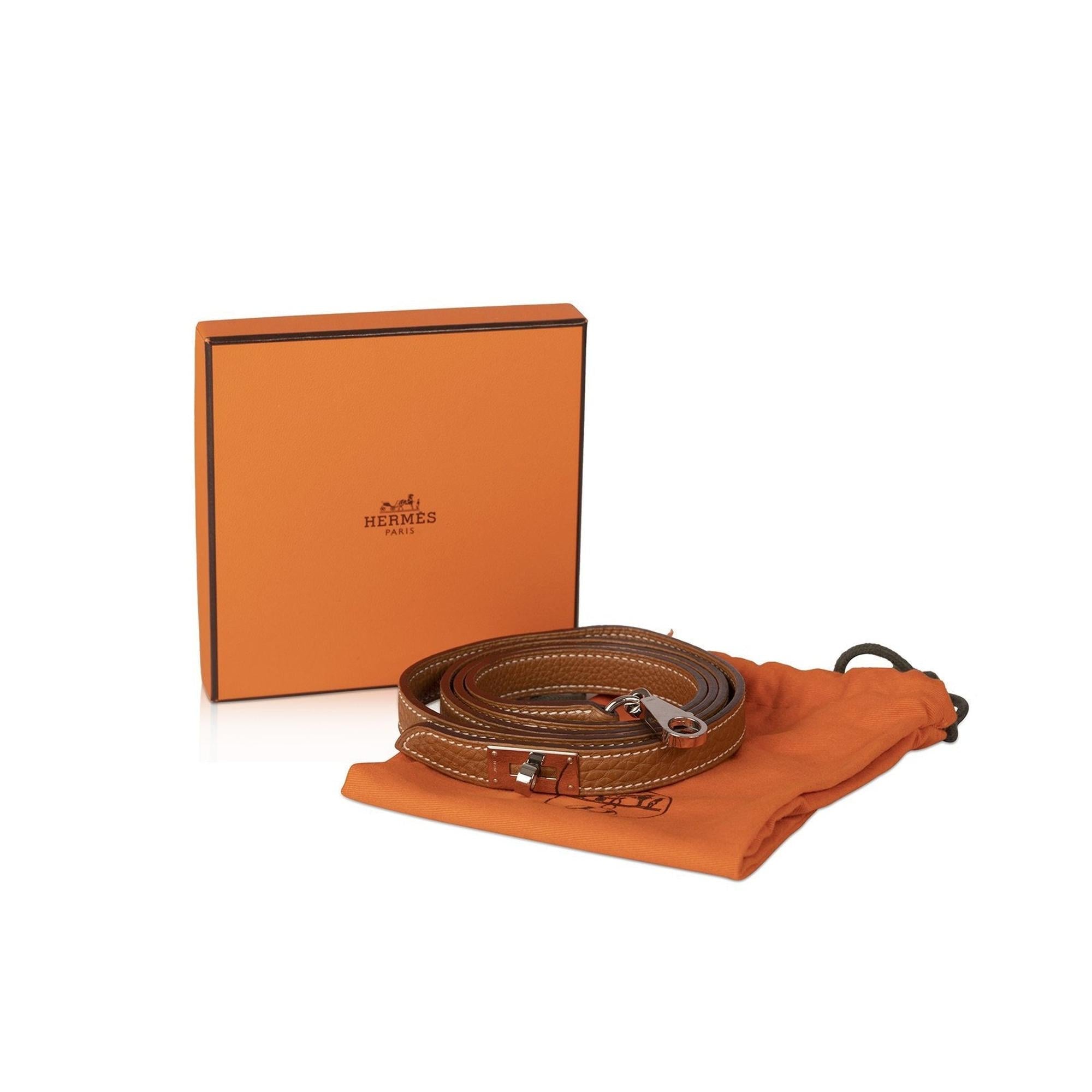 Hermes Epsom Leather Kelly Dog Leash w/ Box