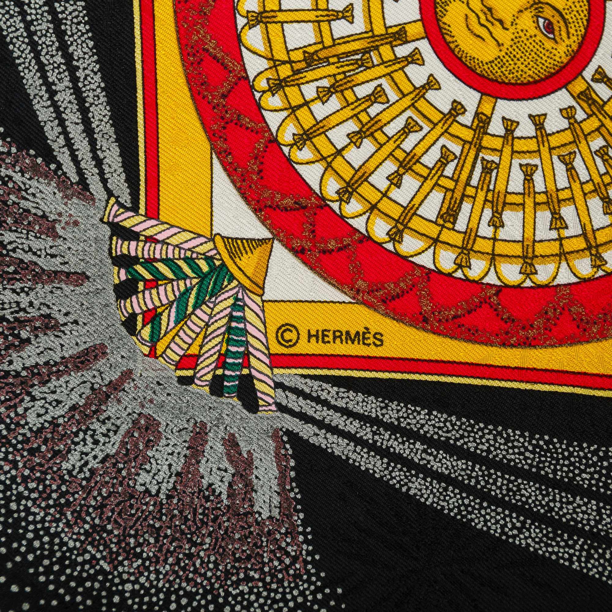 Hermes 'Feux D' Artifice' Silk Scarf 90 w/ Box