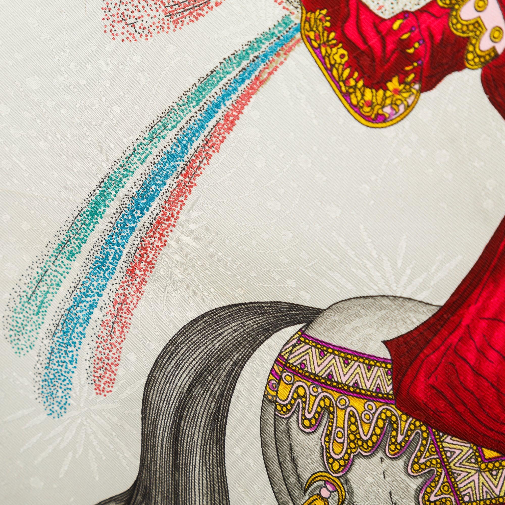 Hermes 'Feux D' Artifice' Silk Scarf 90 w/ Box