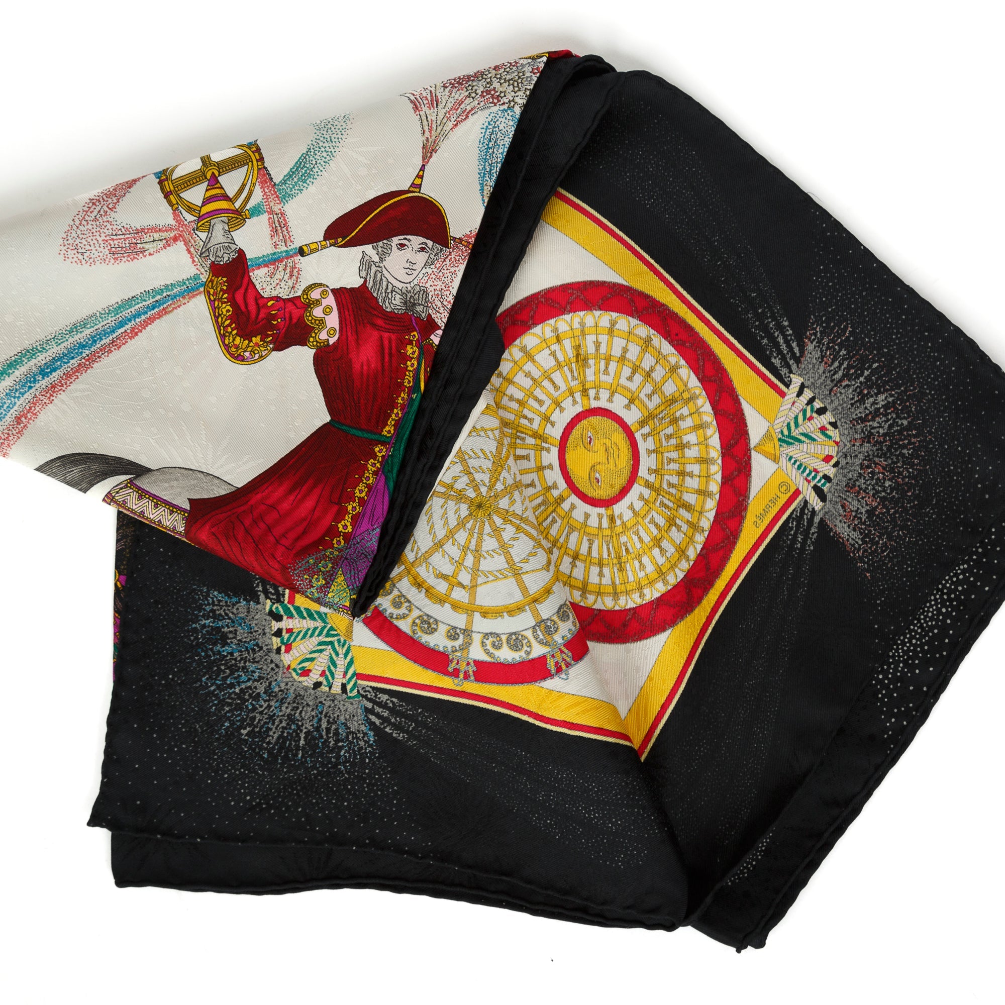 Hermes 'Feux D' Artifice' Silk Scarf 90 w/ Box