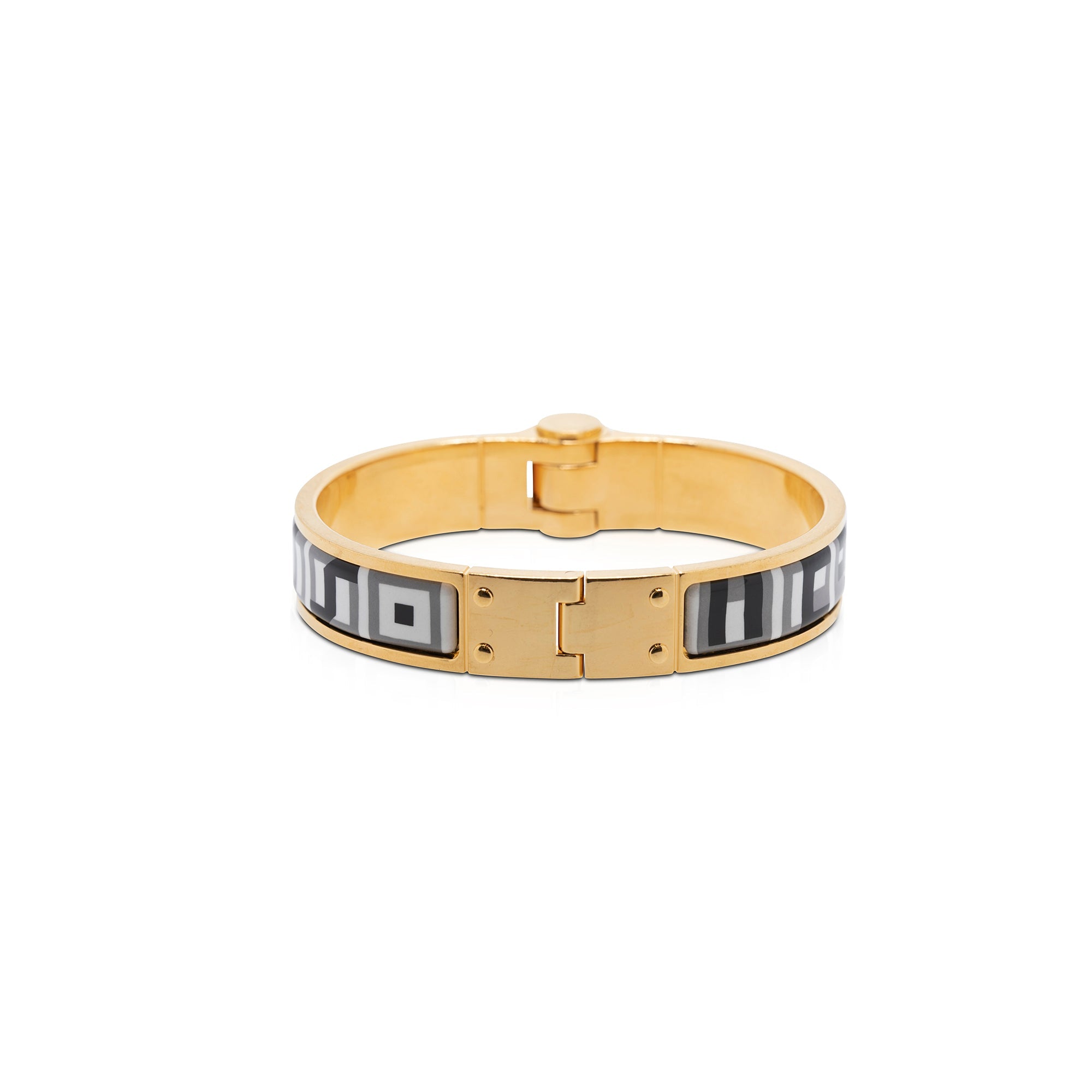 Hermes Hinged Enamel Bracelet