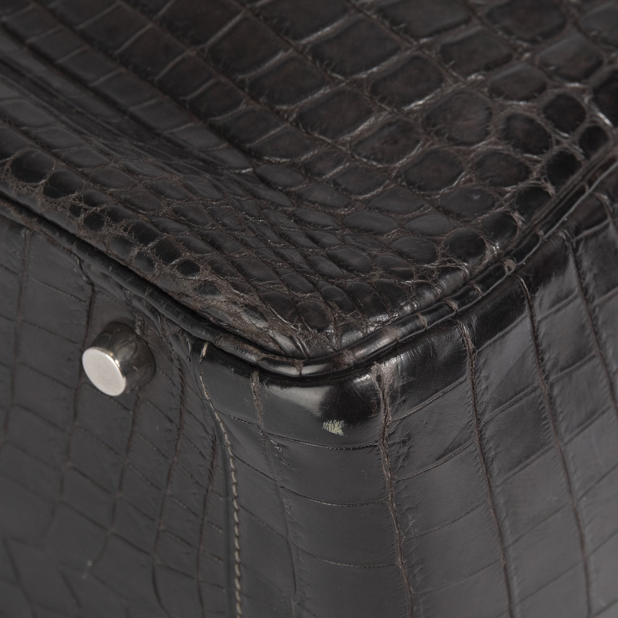 Hermes Matte Niloticus Crocodile Lindy 30