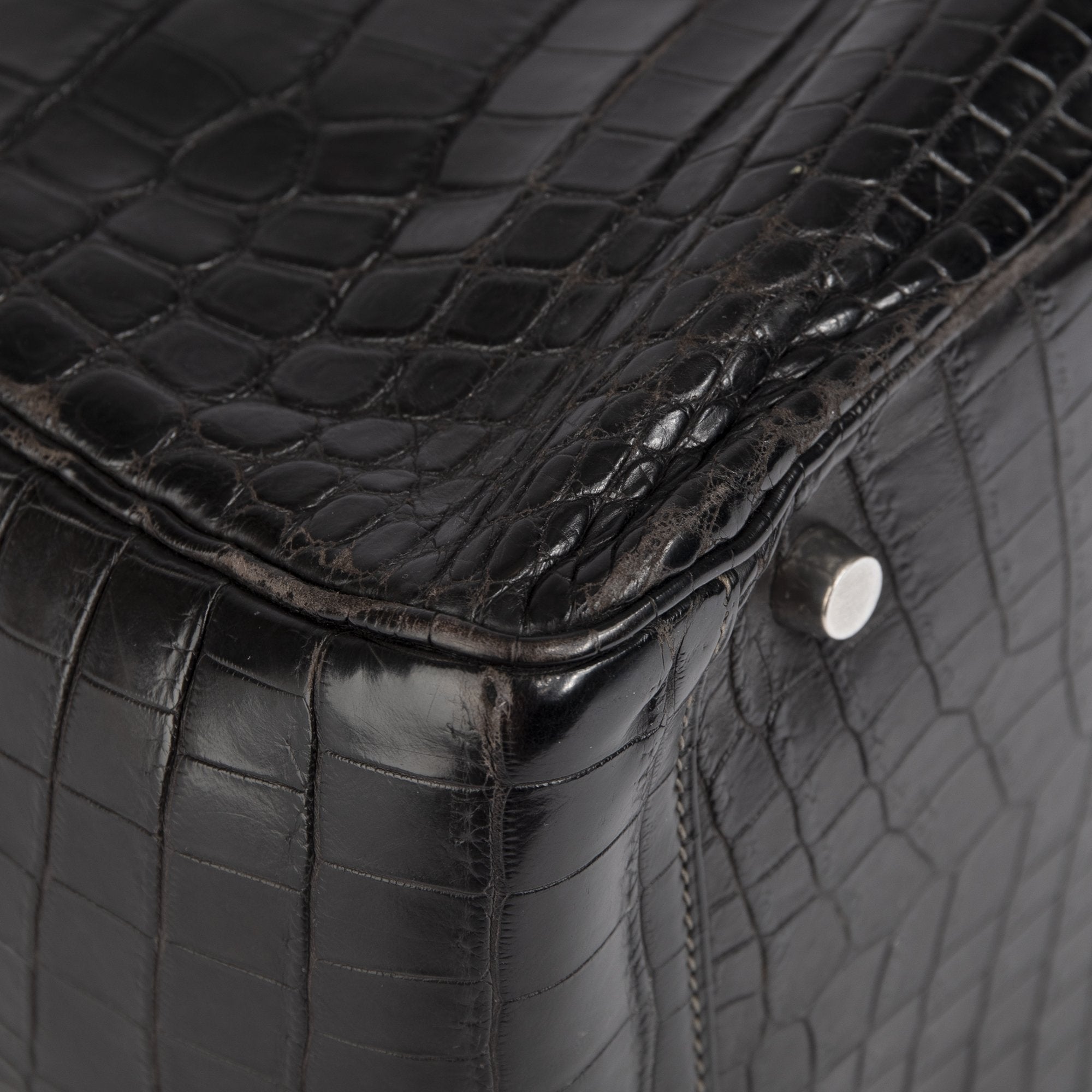 Hermes Matte Niloticus Crocodile Lindy 30