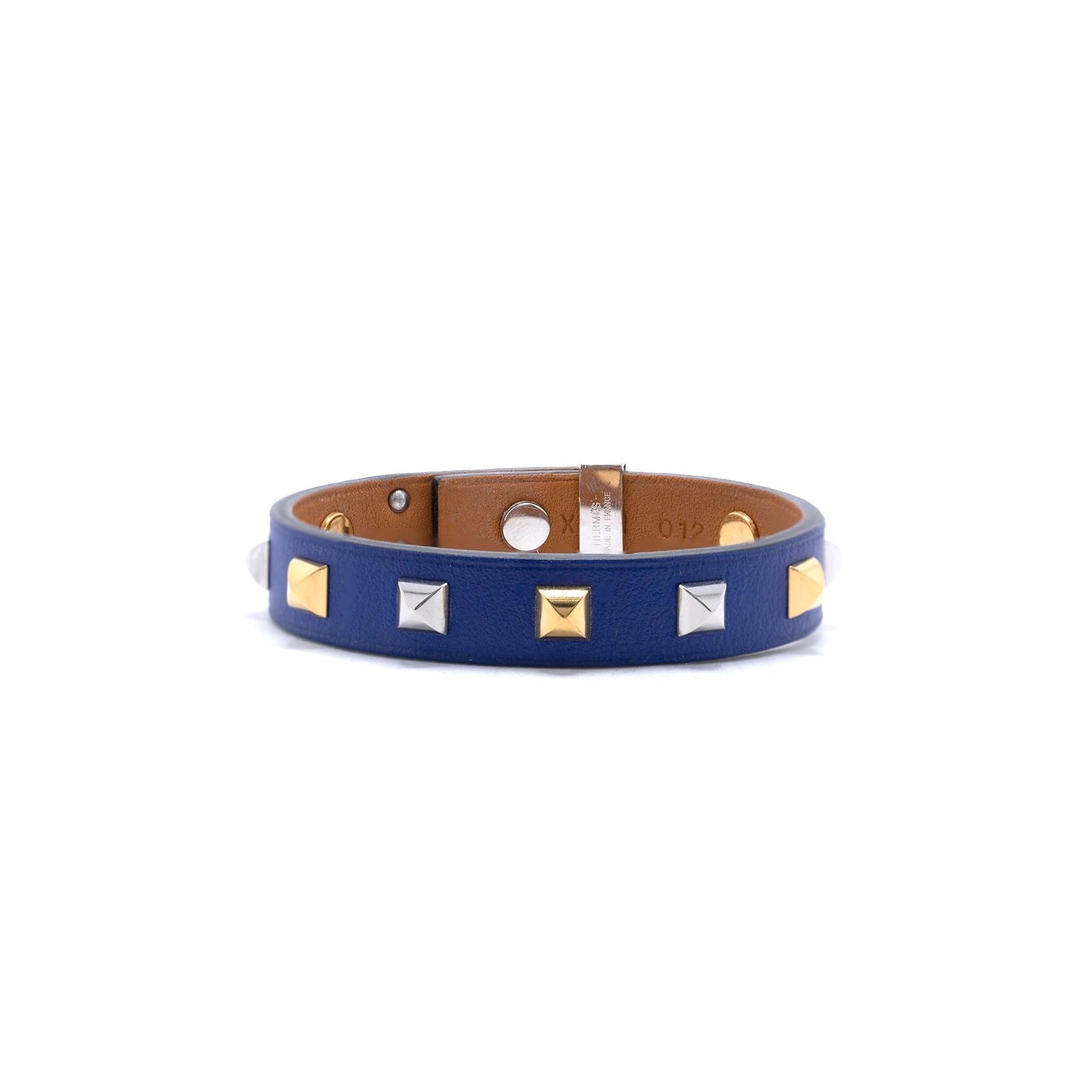 Hermes Mini Dog Clous Carres Bracelet