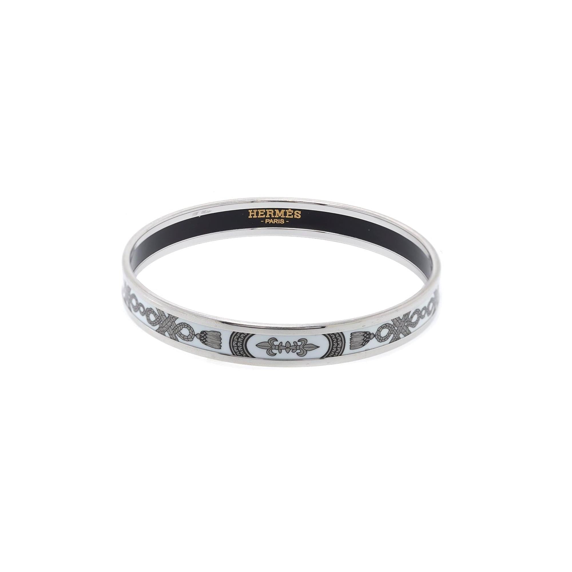 Hermes Narrow Enamel Bangle
