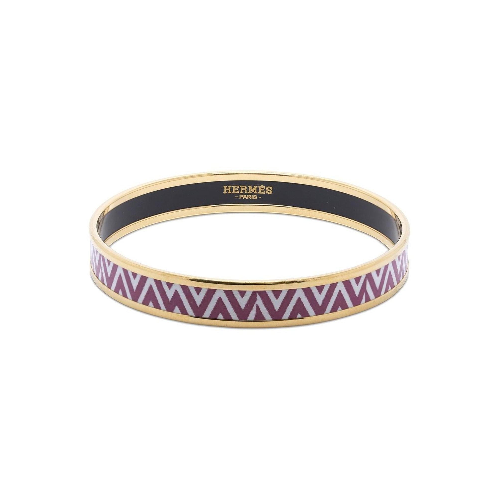Hermes Narrow Enamel Bangle