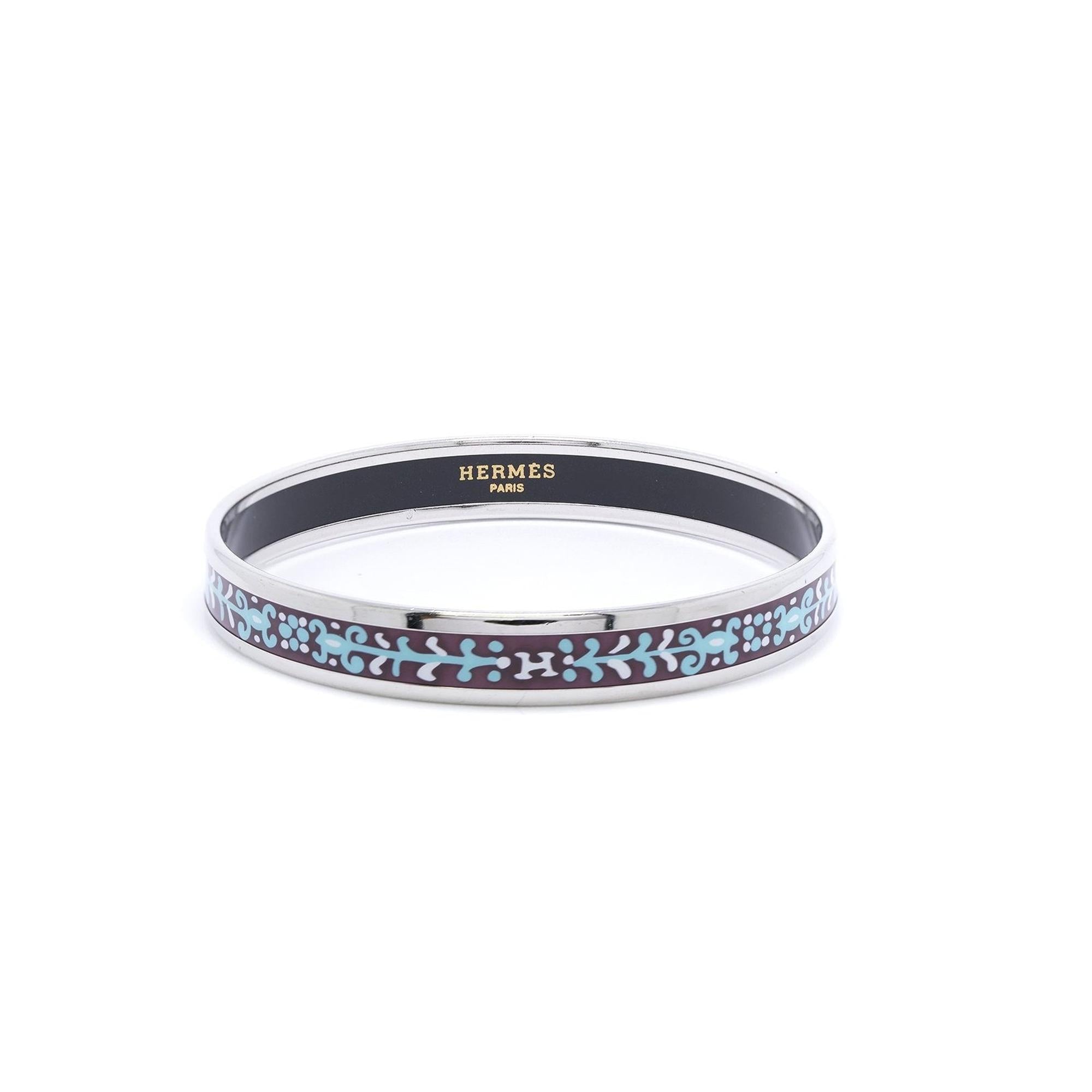 Hermes Narrow Enamel Bangle