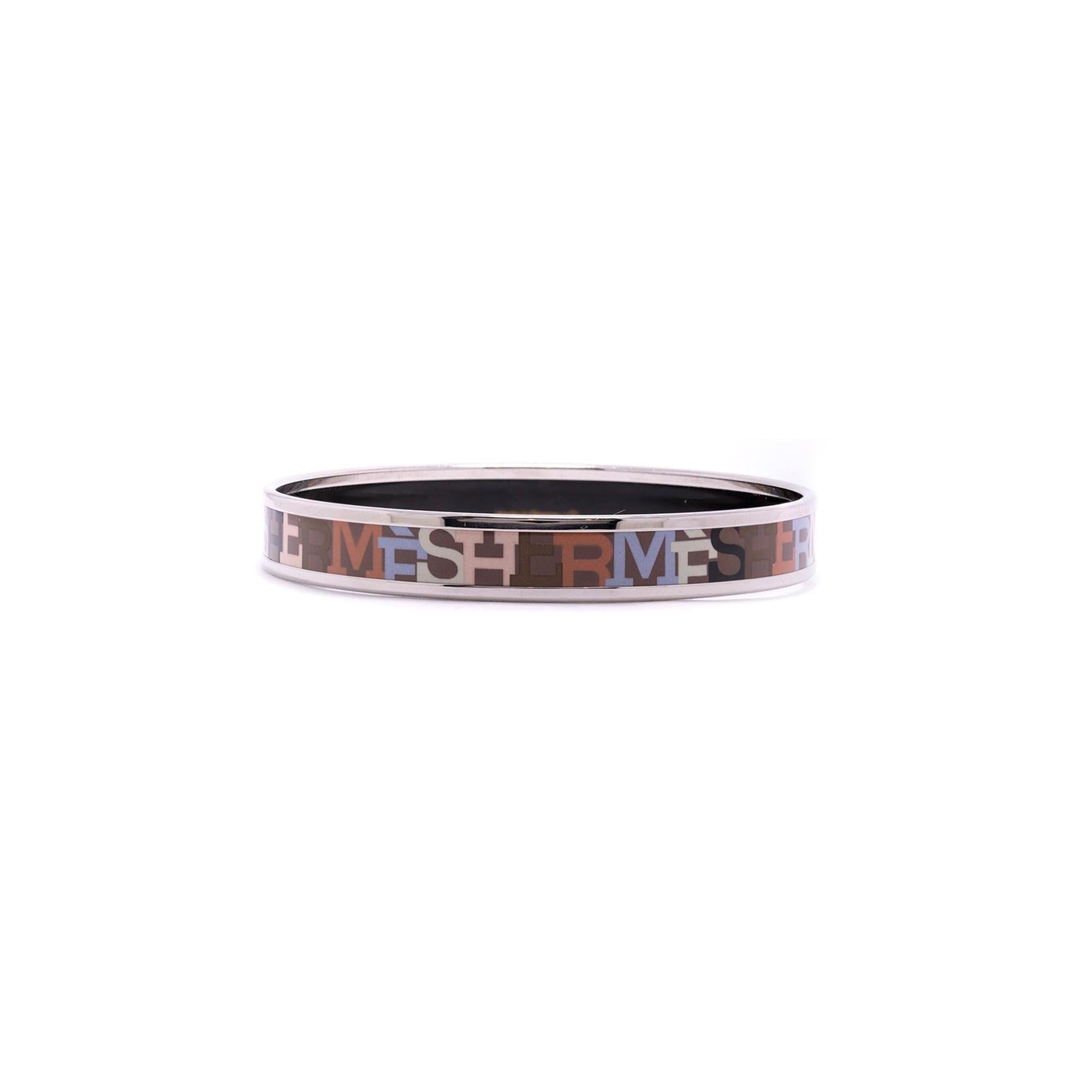 Hermes Narrow Enamel Bangle
