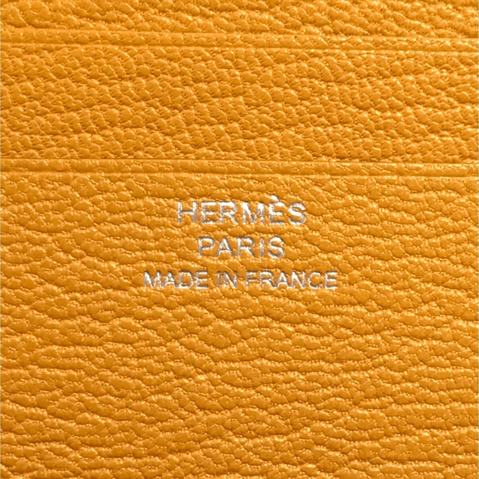 Hermes Orange Mini Evelyn Wallet