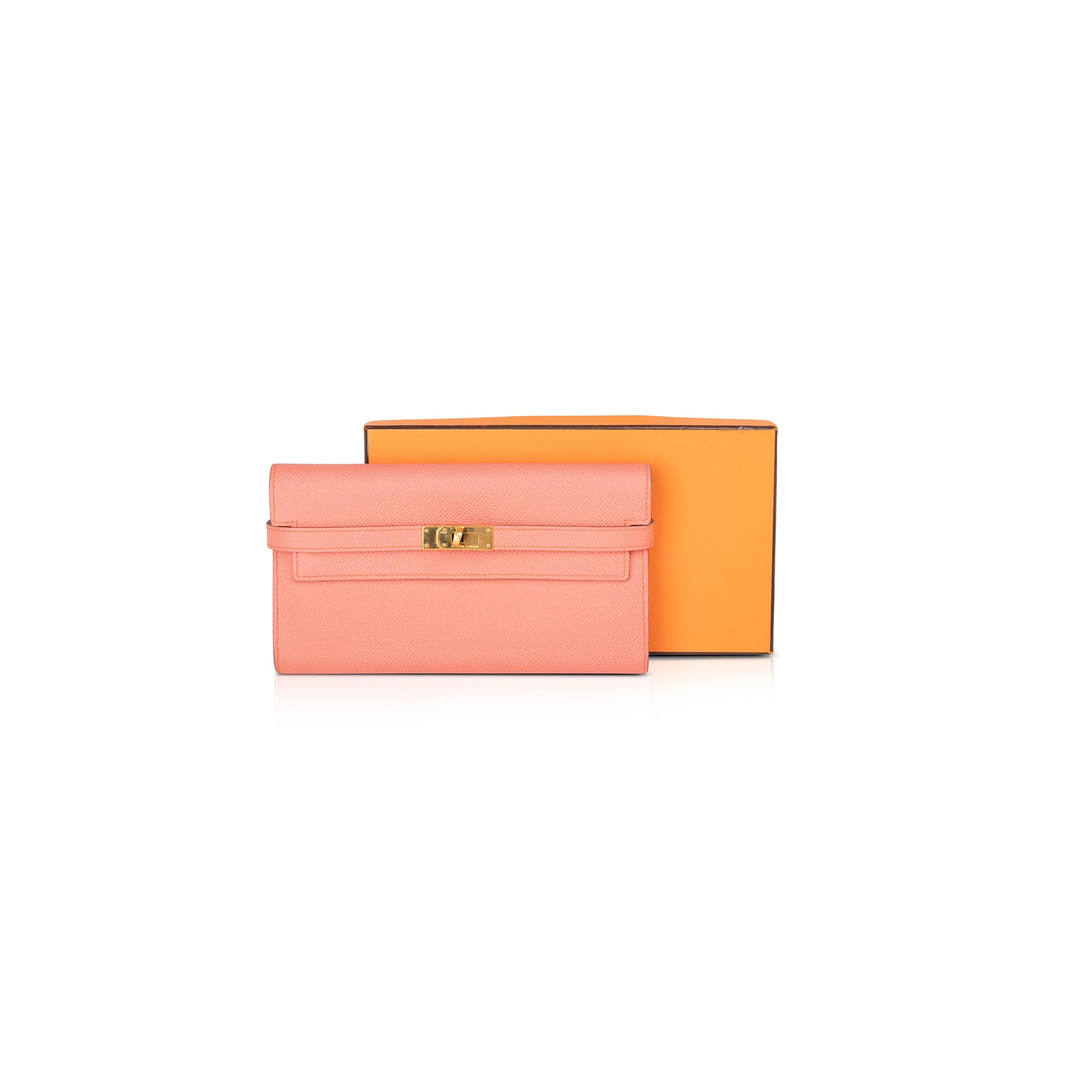 Hermes Pink Togo Classic Kelly Wallet w/ Box