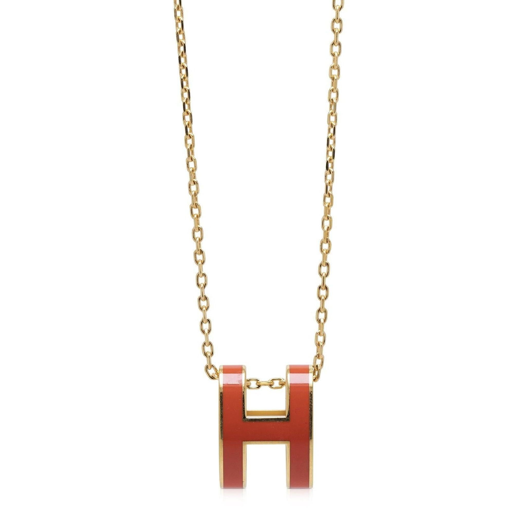 Hermes Pop H Pendant Necklace w/ Box