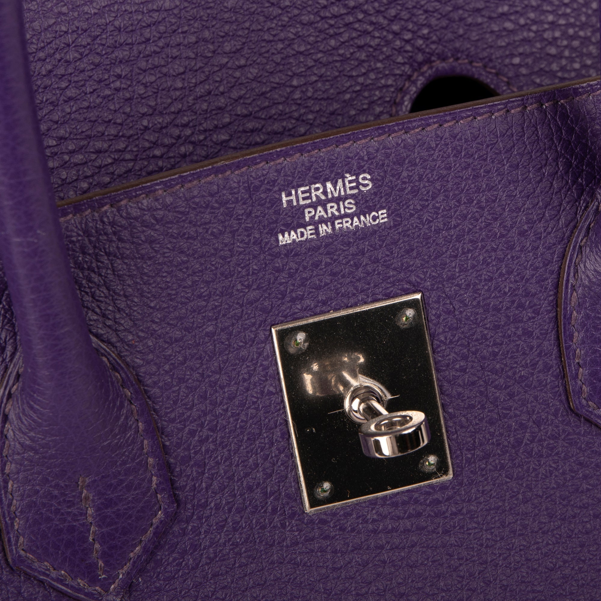 Hermes Purple Clemence Birkin 35