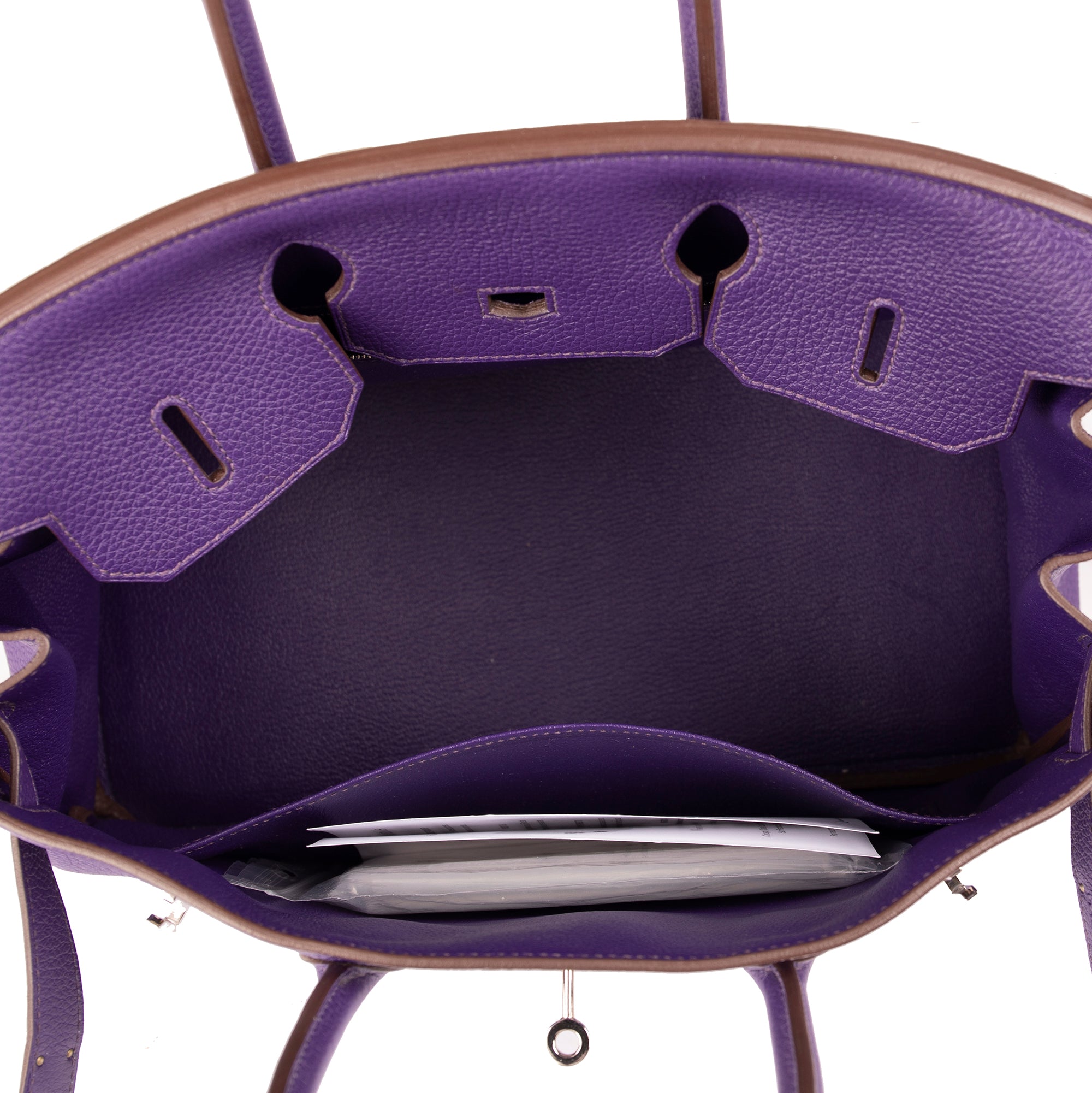 Hermes Purple Clemence Birkin 35