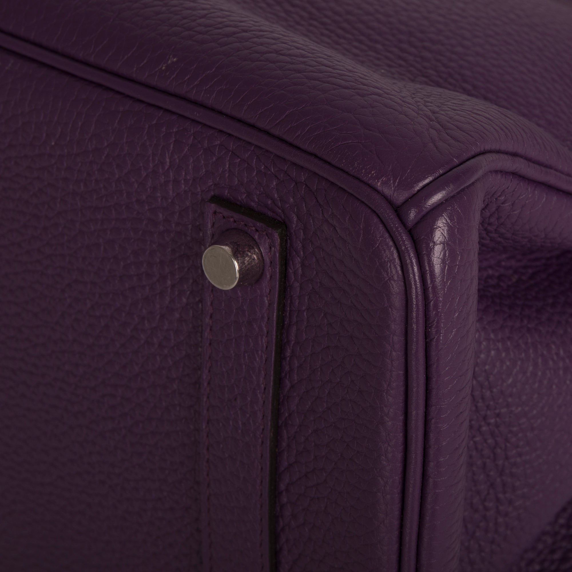 Hermes Purple Clemence Birkin 35