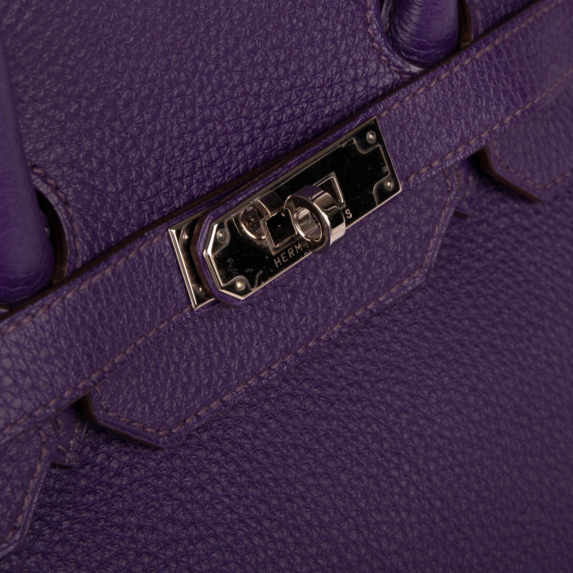 Hermes Purple Clemence Birkin 35