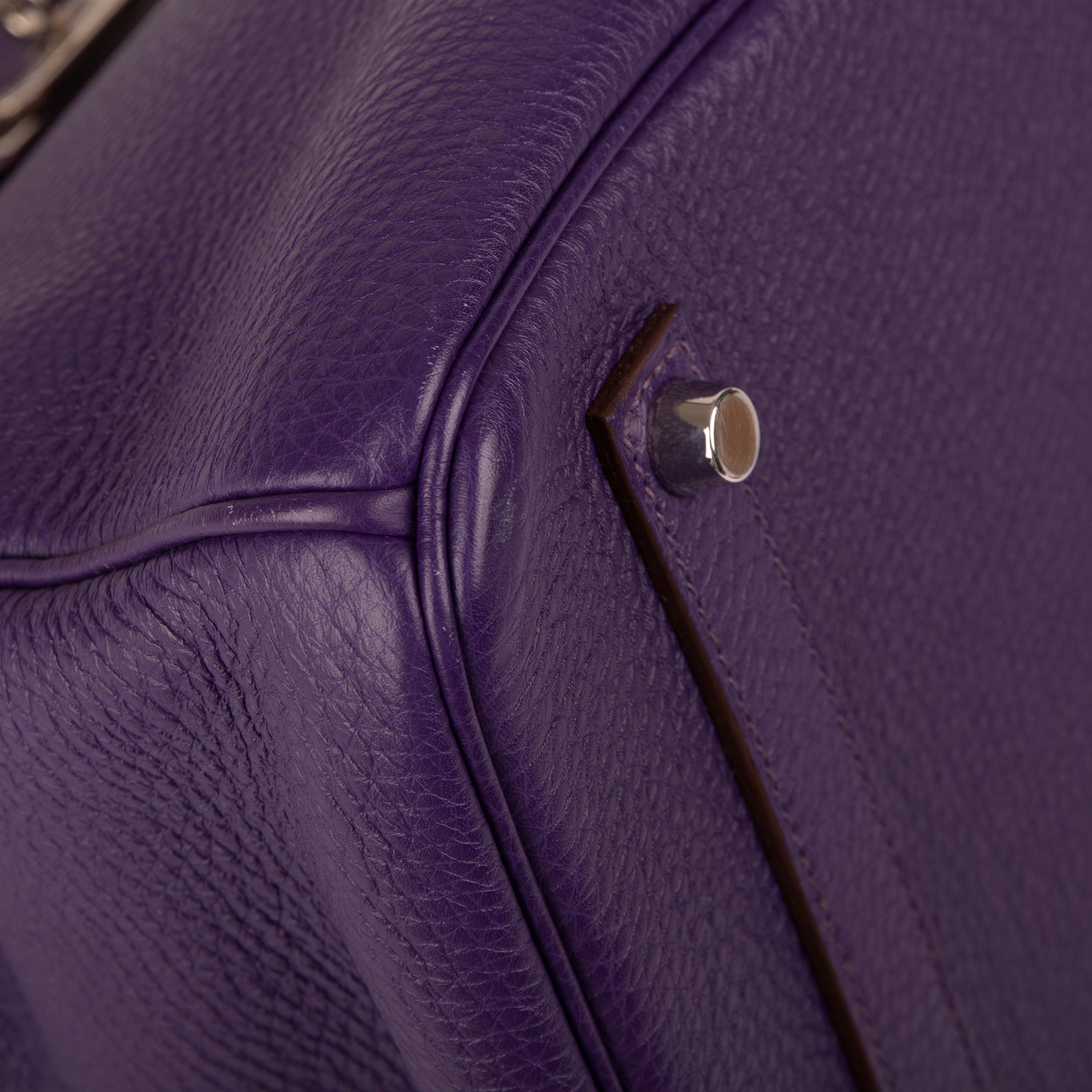 Hermes Purple Clemence Birkin 35