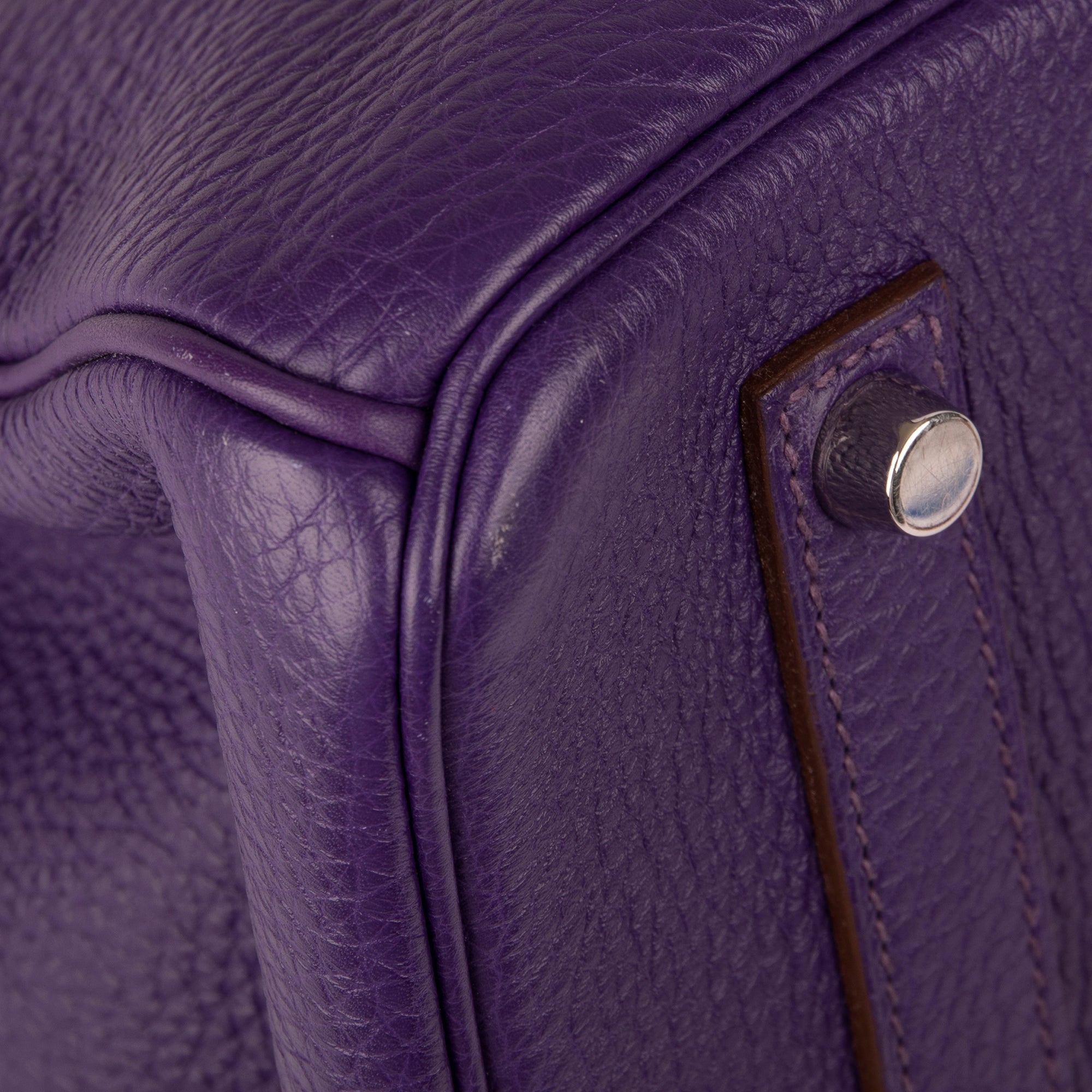 Hermes Purple Clemence Birkin 35