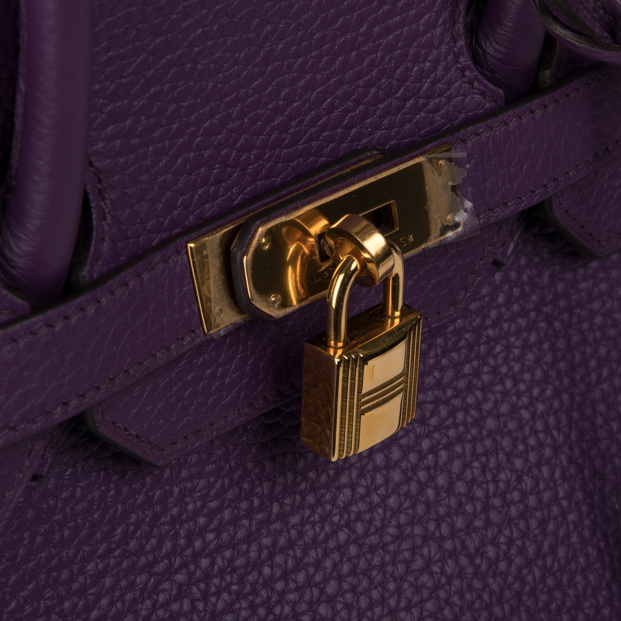 Hermes Purple Clemence Birkin 35 w/ Box