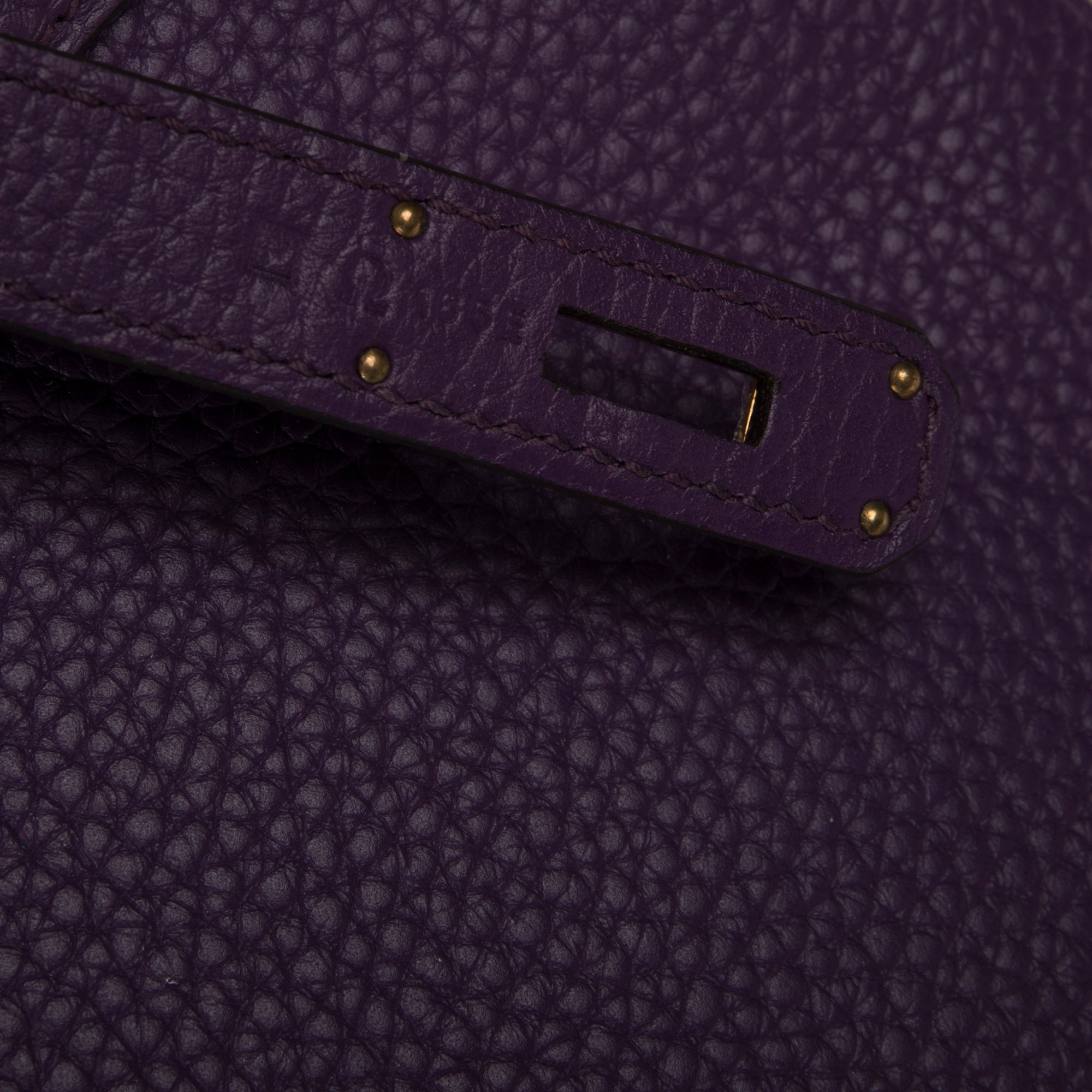 Hermes Purple Clemence Birkin 35 w/ Box