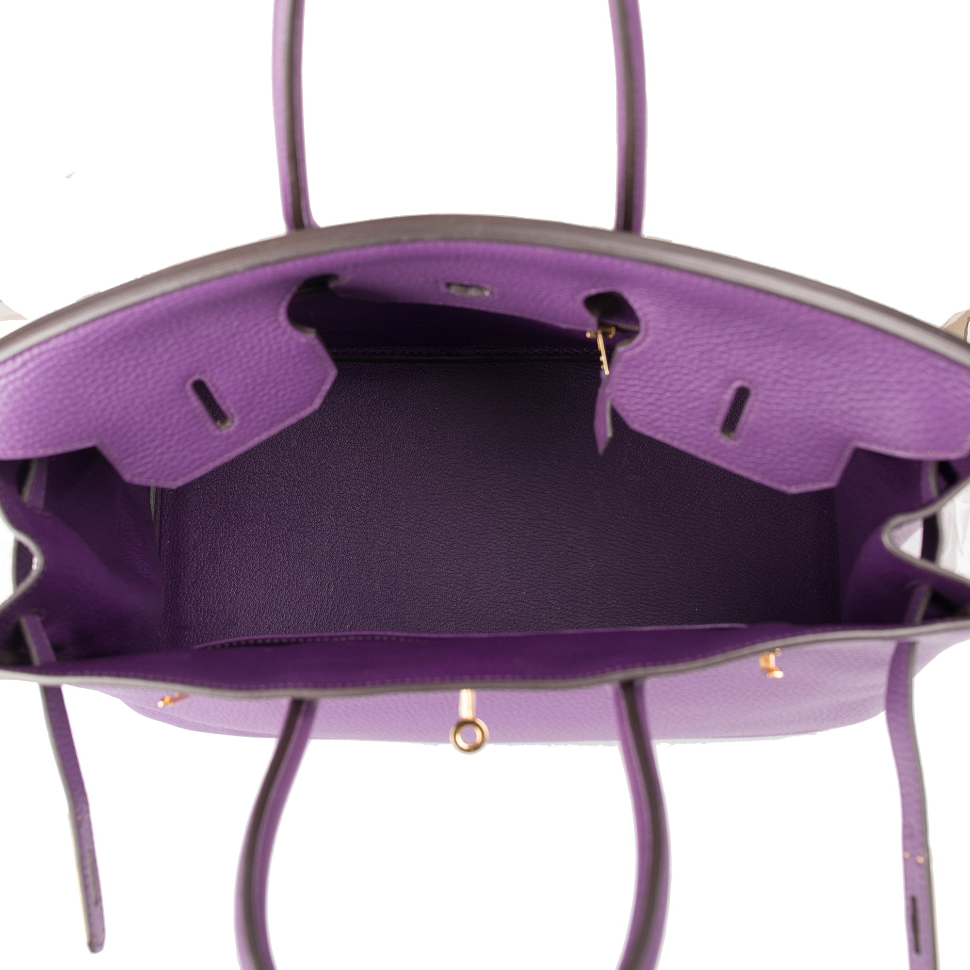 Hermes Purple Clemence Birkin 35 w/ Box