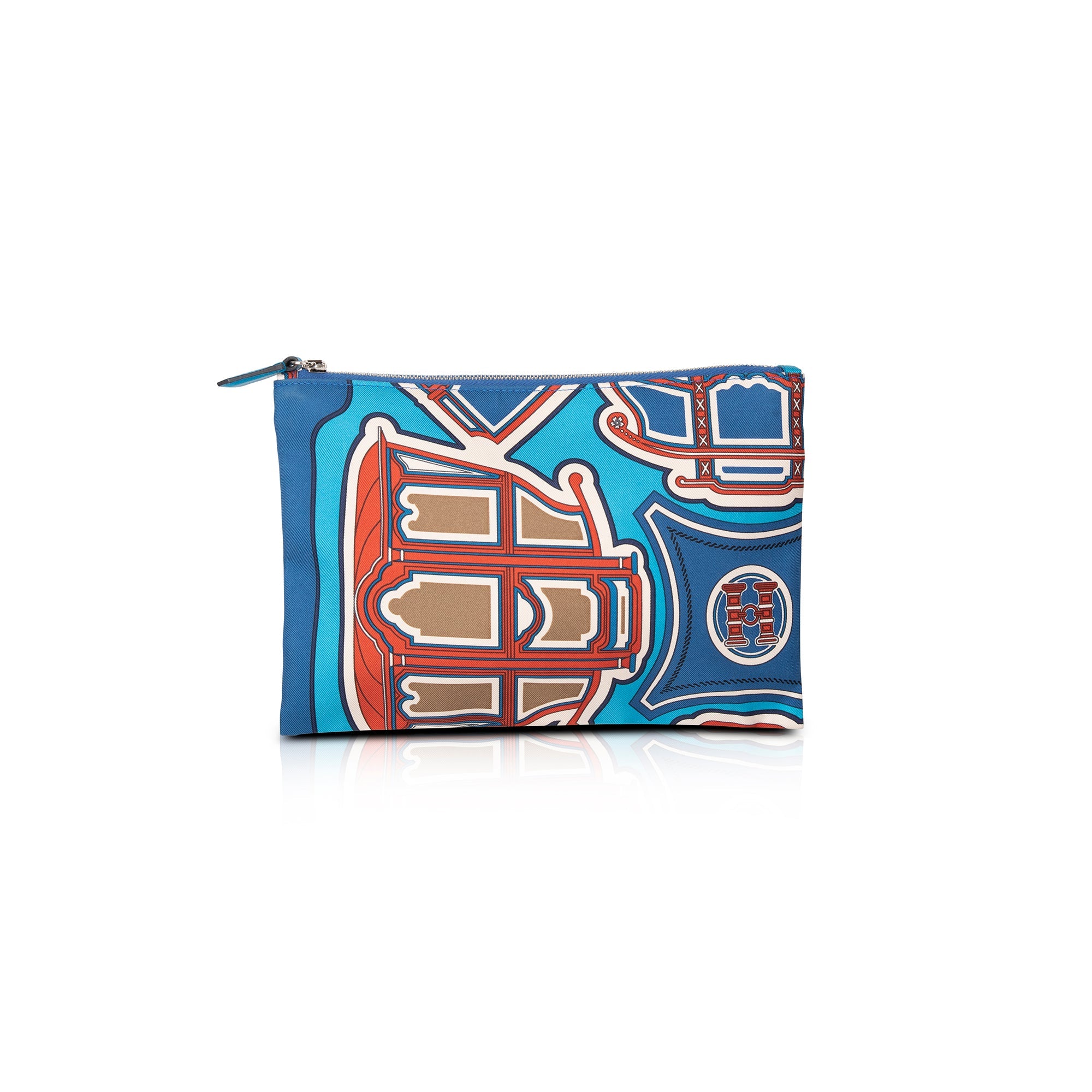 Hermes Silky Pocket Cosmetic Pouch w/ Receipt