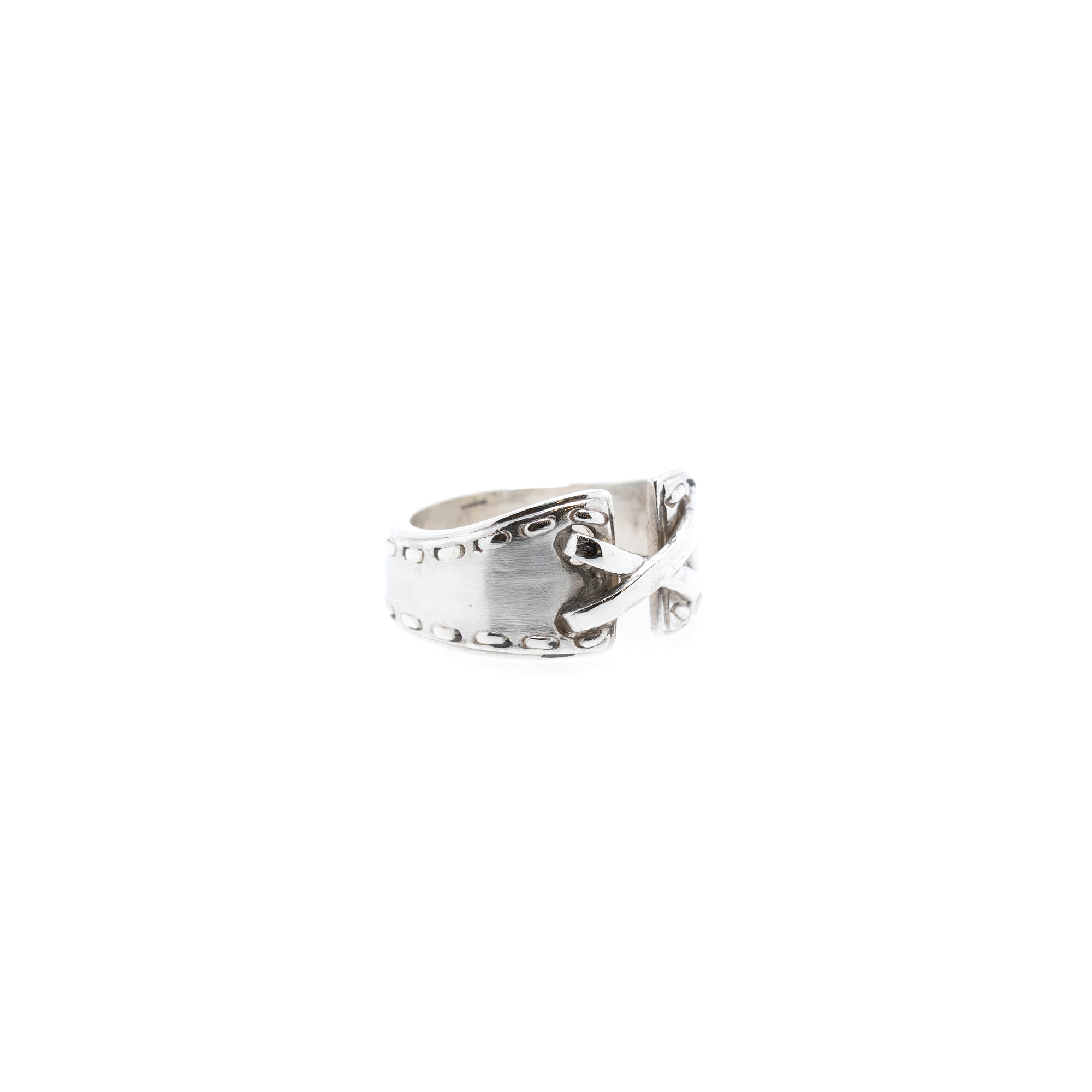 Hermes Sterling Silver Corset Ring