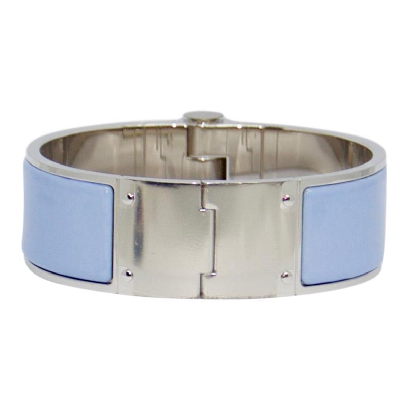 Hermes Violet Enamel Hinged Bracelet