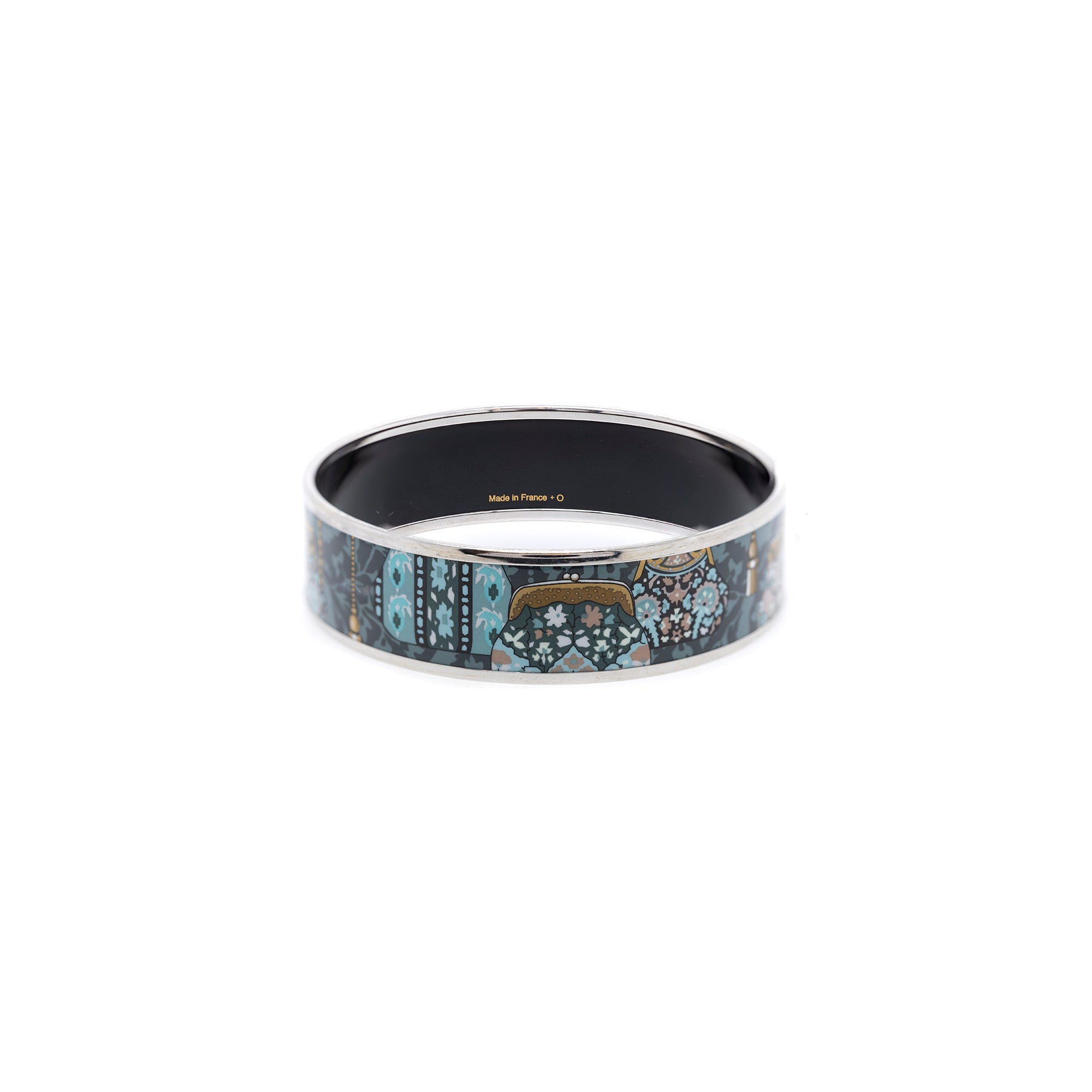 Hermes Wide Enamel Bangle Bracelet
